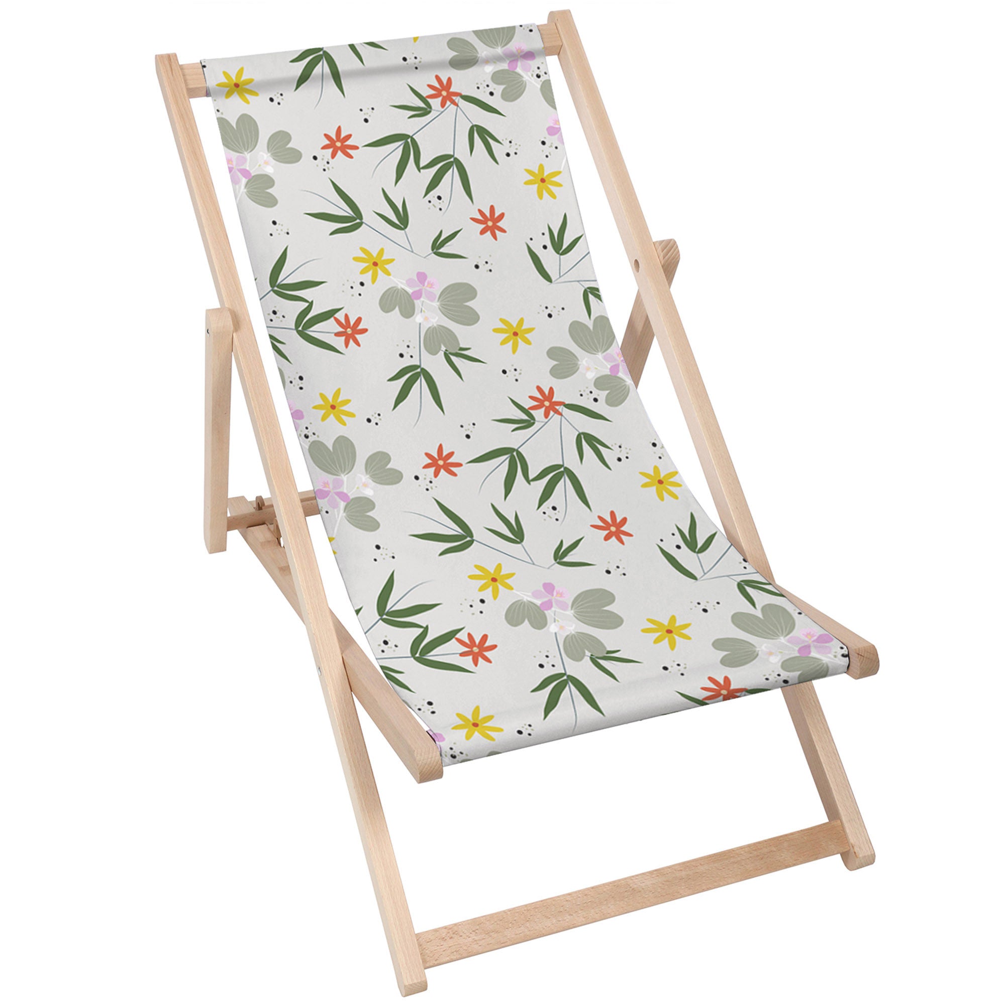 Leżak drewniany Flower Doodling-M
