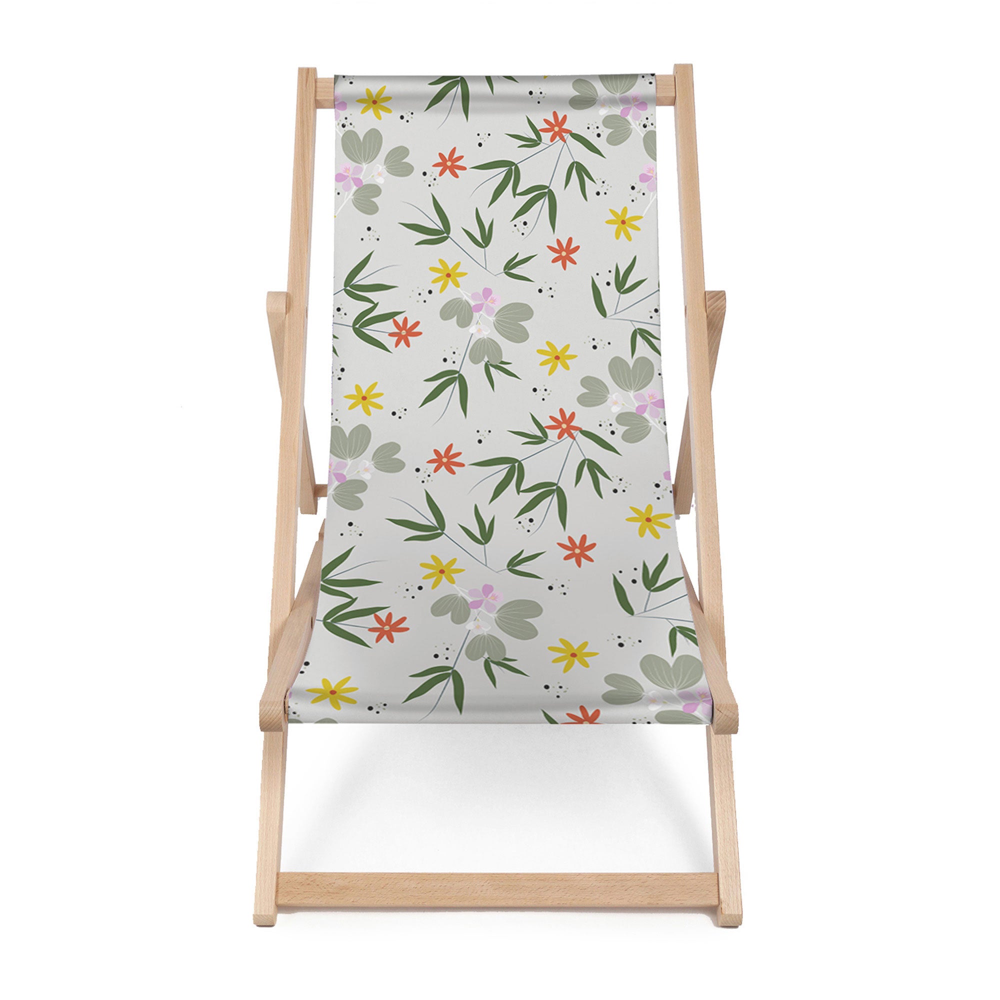Leżak drewniany Flower Doodling-M