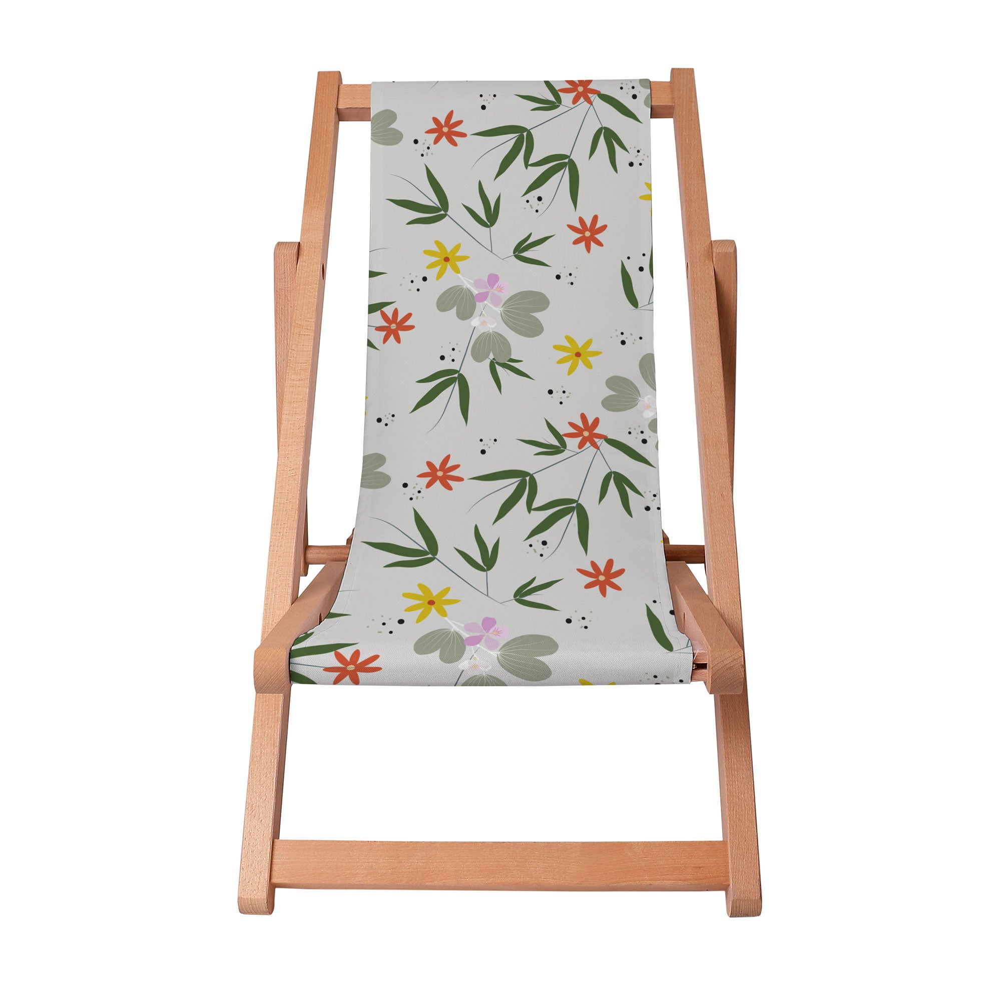 Leżak drewniany Flower Doodling-S
