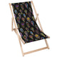 Wooden Deck Chair Colorful Peacock Eye-M