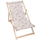 Wooden Deck Chair Light Flowers-M