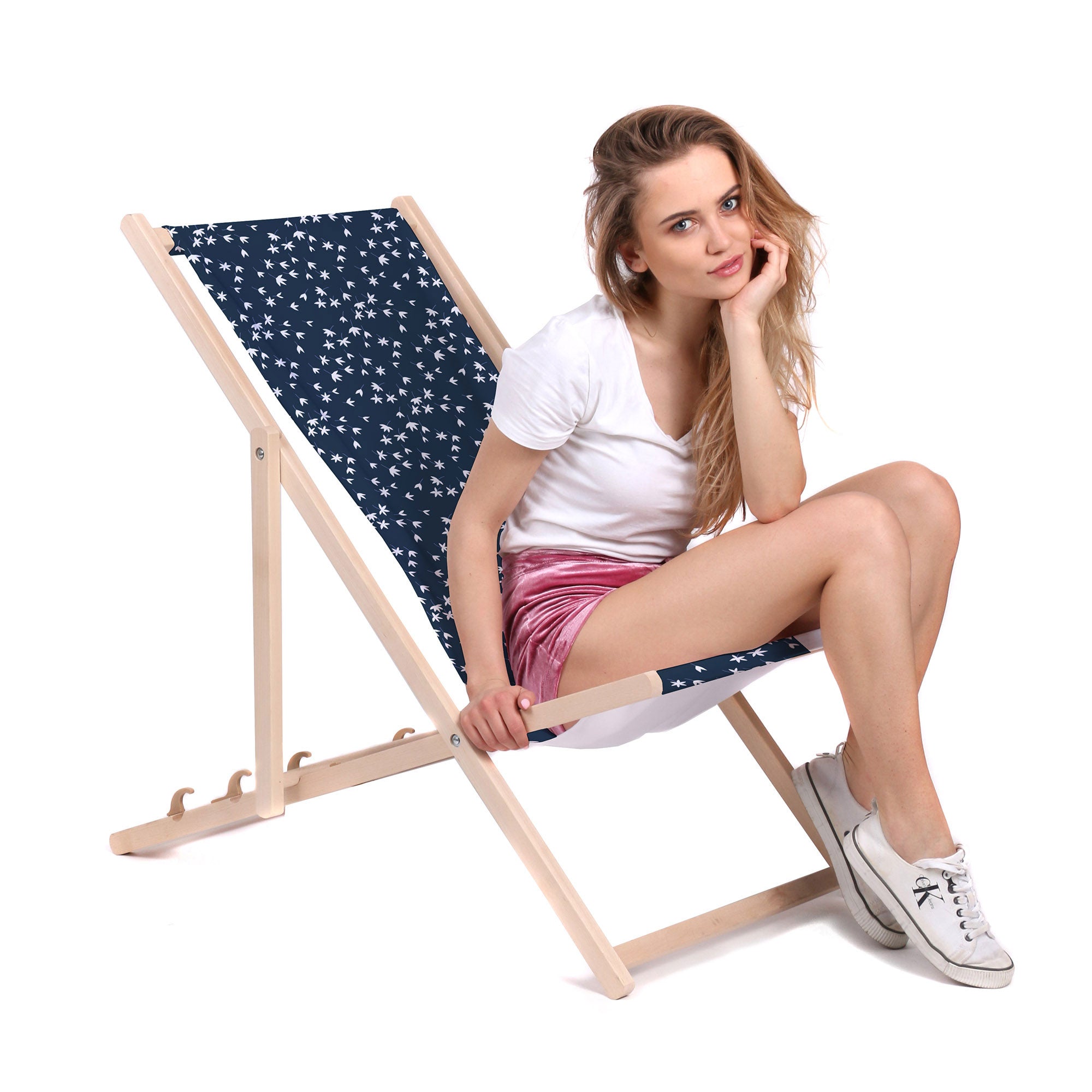 Dřevěné lehátko Navy Petal-M