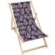 Wooden Deck Chair Palm Leaves in the Night-M