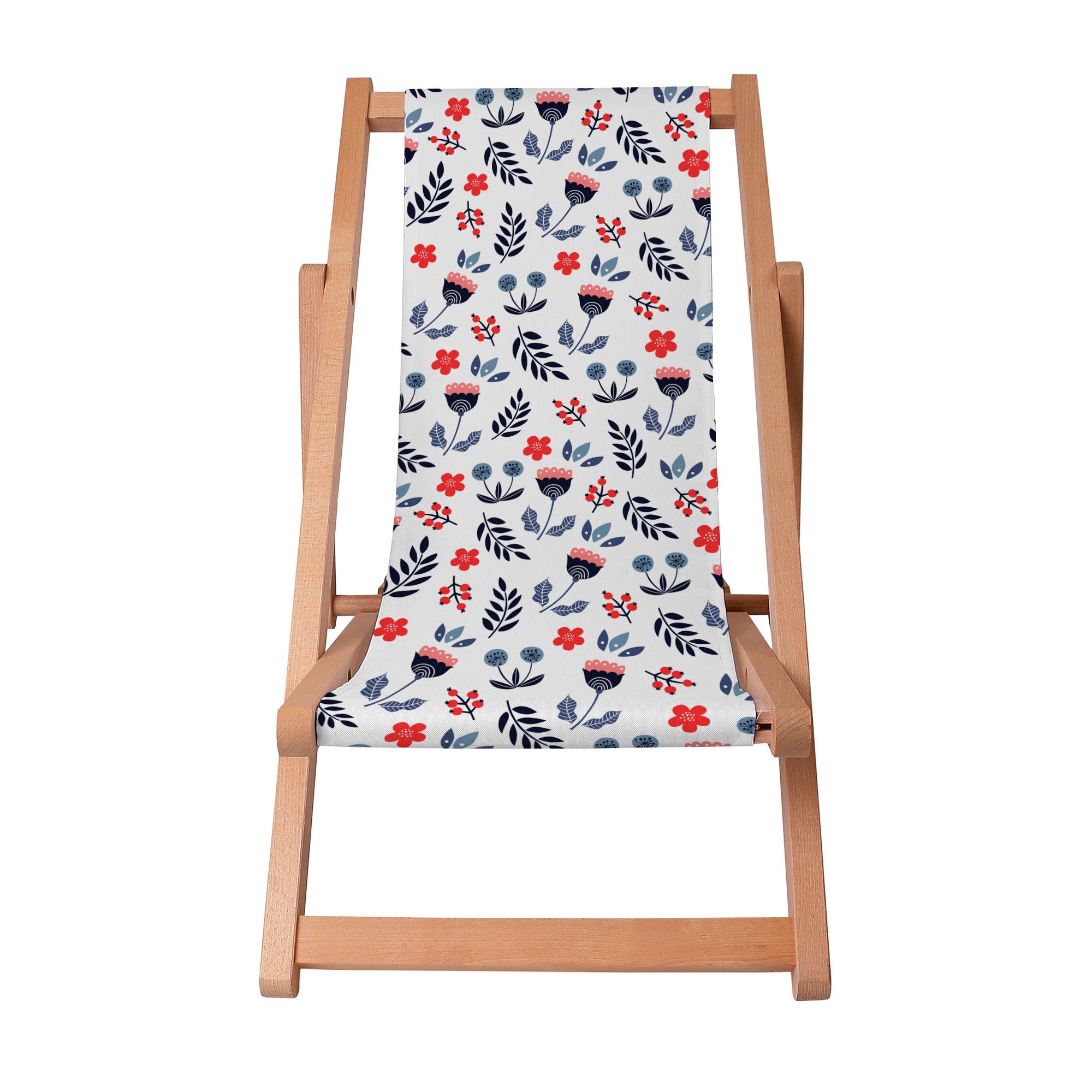 Dřevěné lehátko Scandi Flowers-S