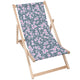Wooden Deck Chair Abstract Small Pink Flowers-M