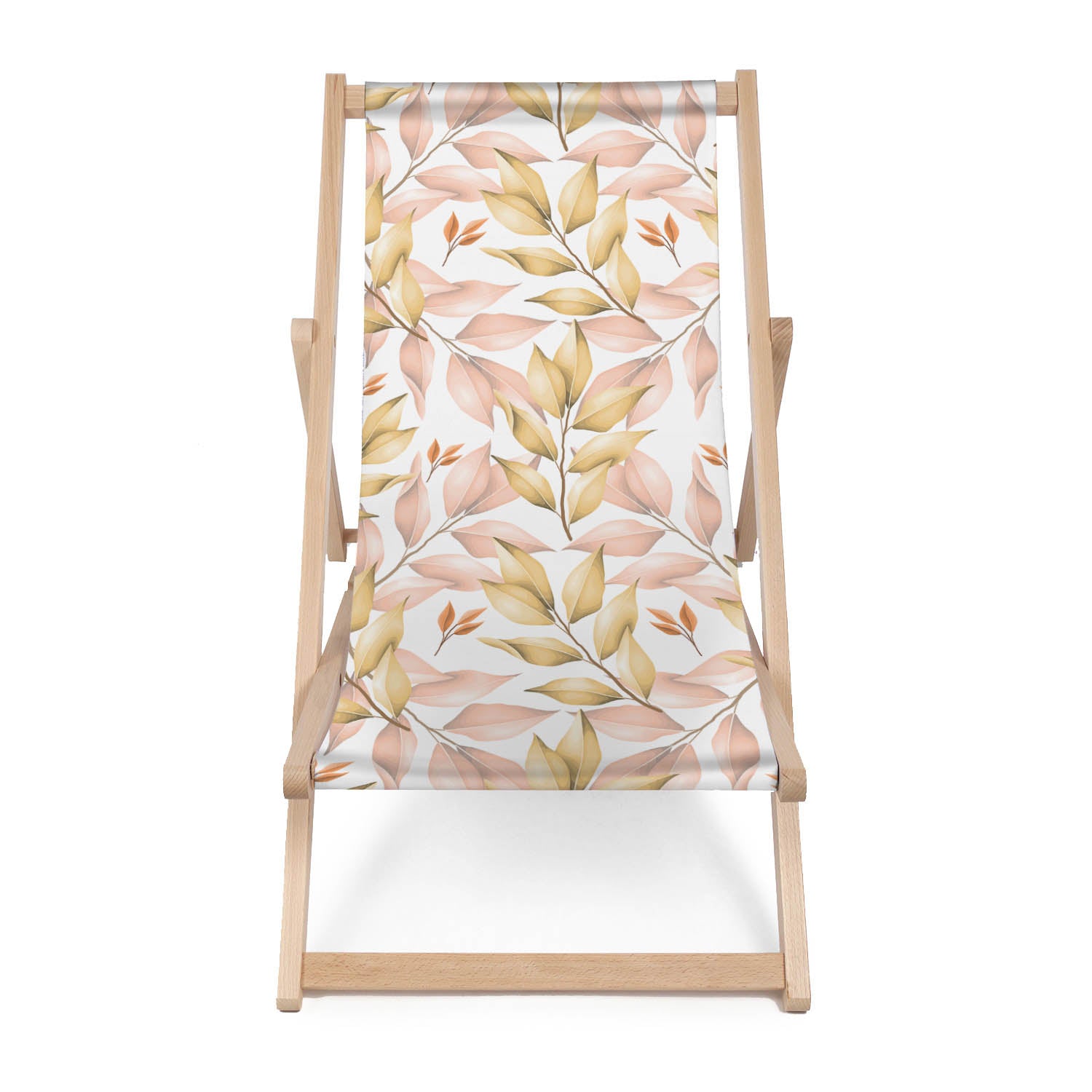 Wooden Deck Chair Autumn Gold Leaves-M