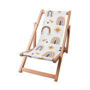 Wooden Deck Chair Cartoon Rainbow And Sun-S