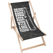 Dřevěné lehátko Drink Good Beer