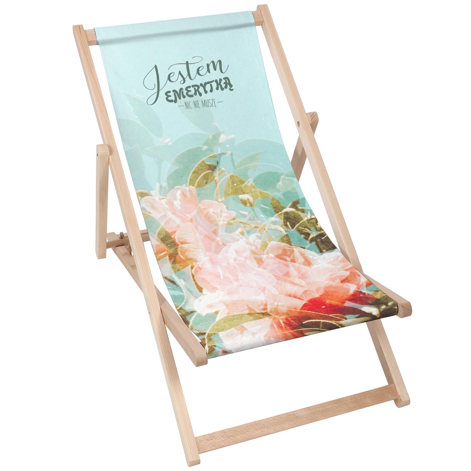 Wooden Deck Chair I am a Retired Woman
