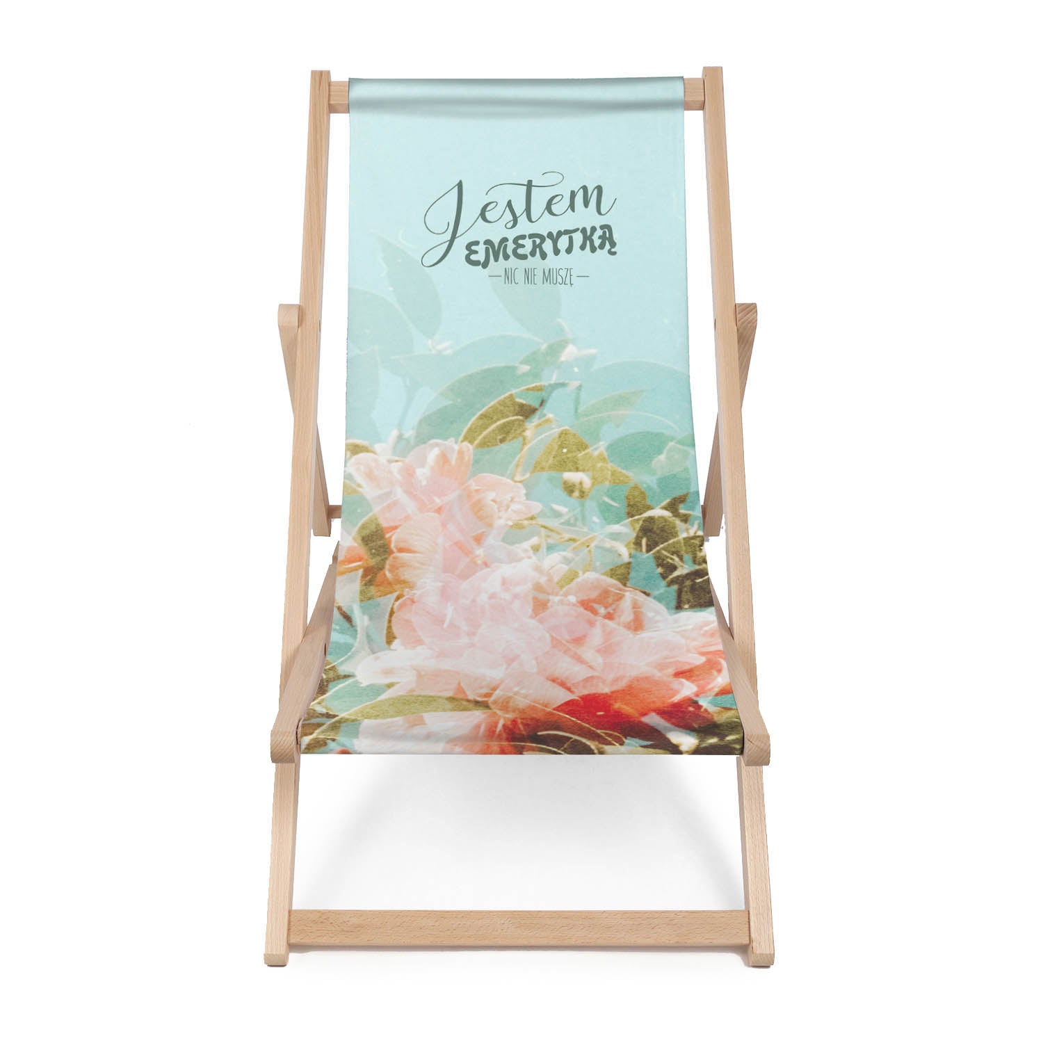Wooden Deck Chair I am a Retired Woman