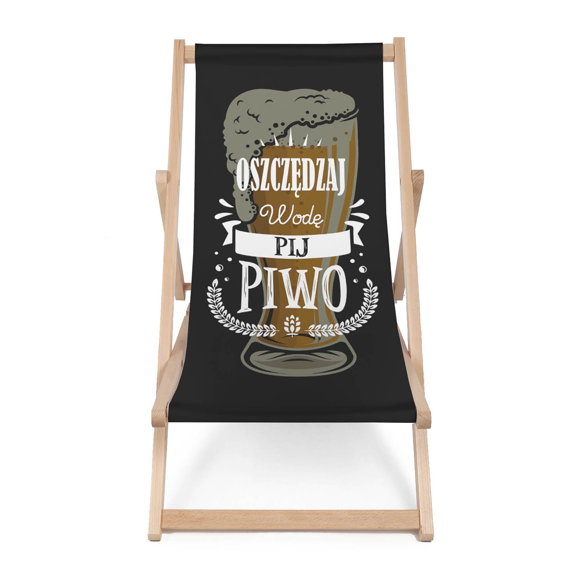 Dřevěné lehátko Šetři vodu, pij pivo!