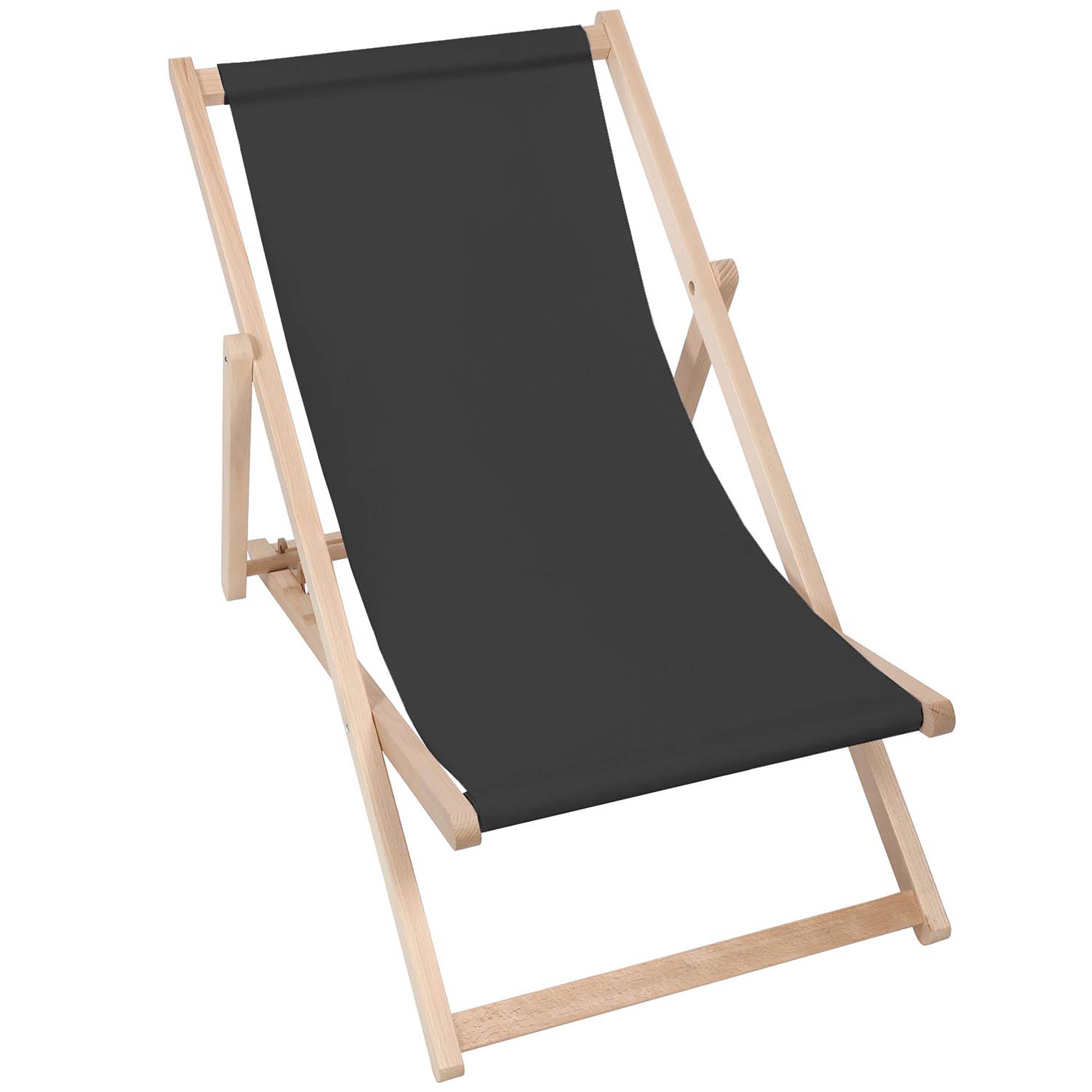 Drevené ležadlo Basic-M-BLACK