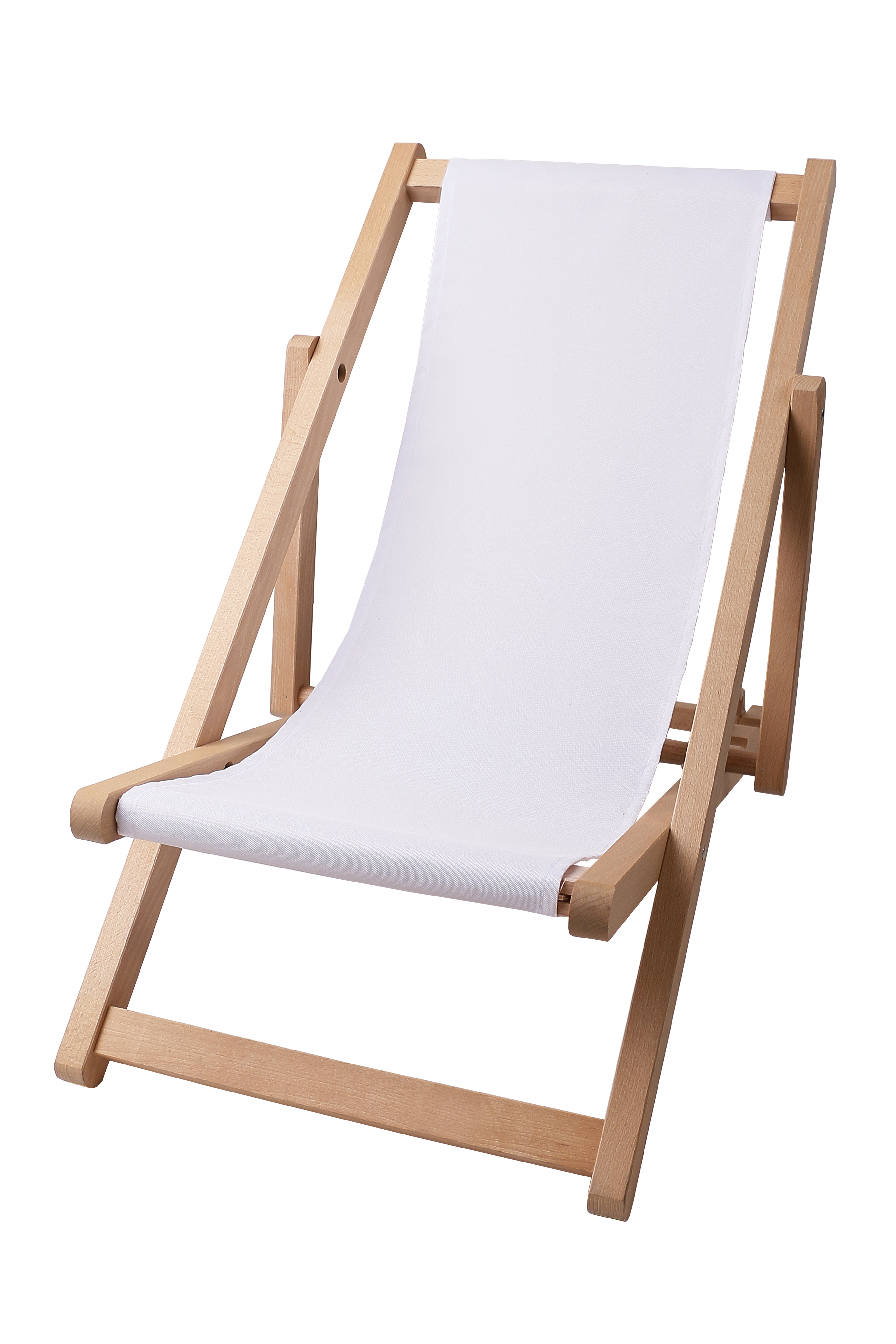 Holzliegestuhl Basic-S-WHITE