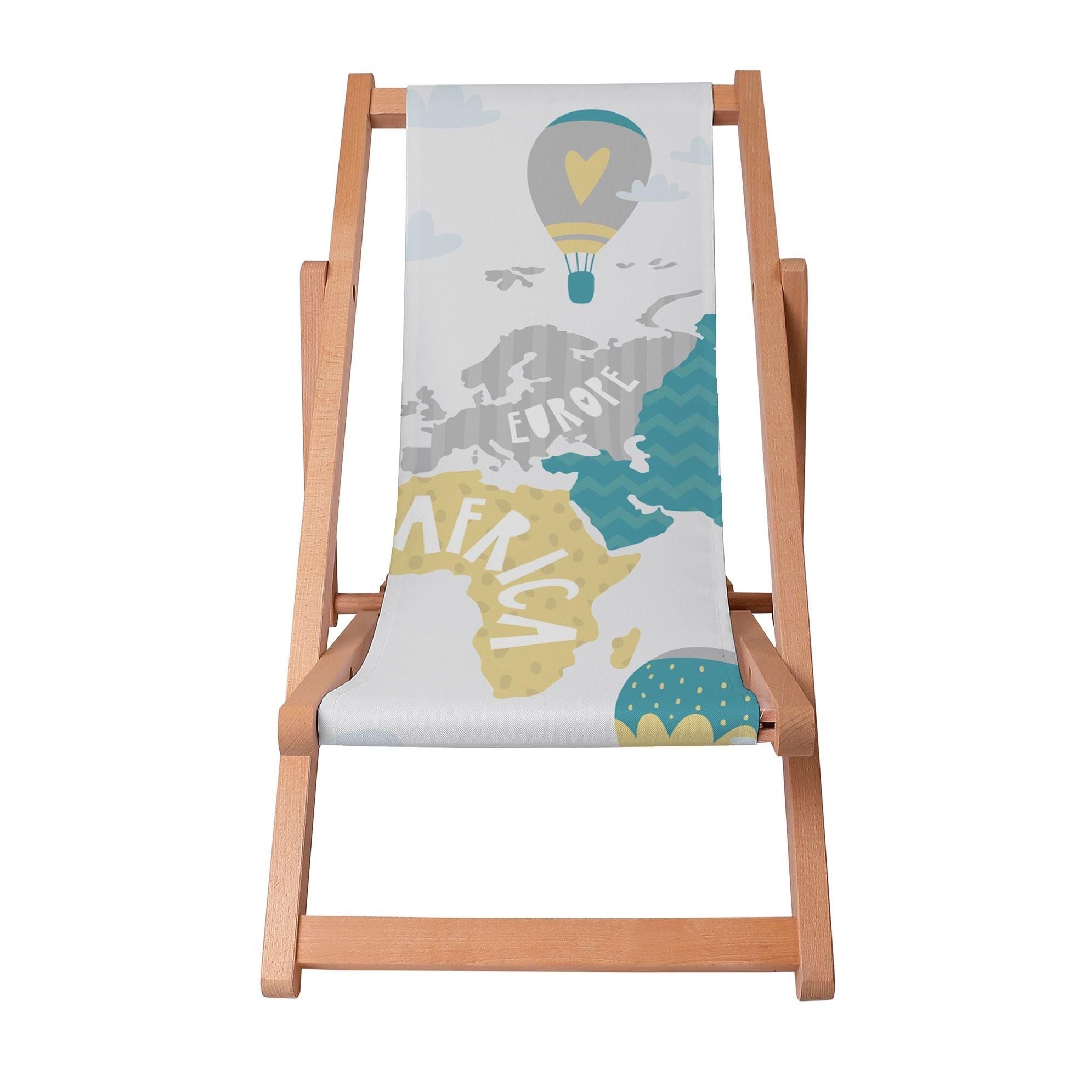 Wooden Deck Chair Balloons Trip-S