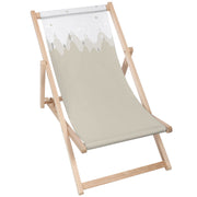 Wooden Deck Chair Beige Forest-M