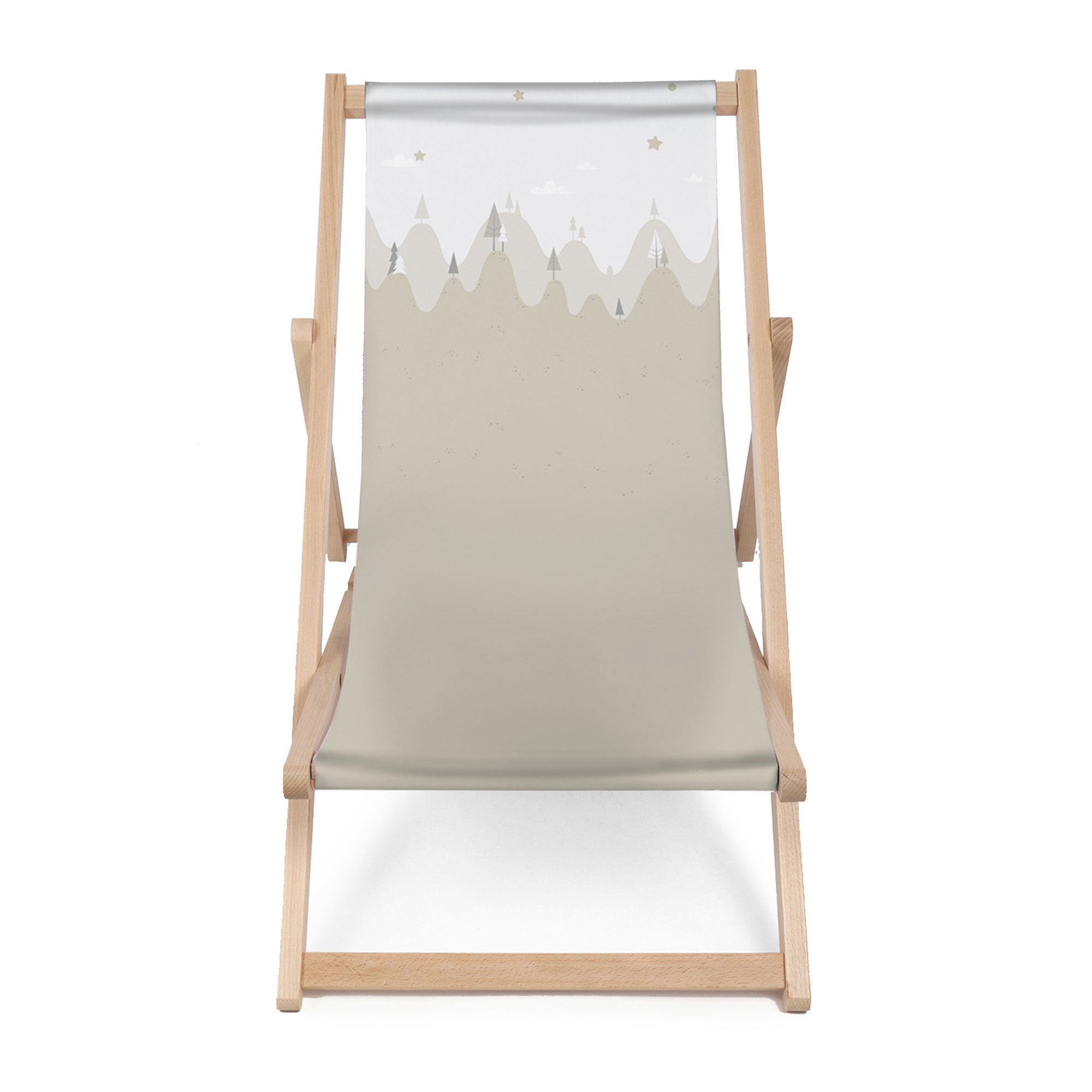 Wooden Deck Chair Beige Forest-M