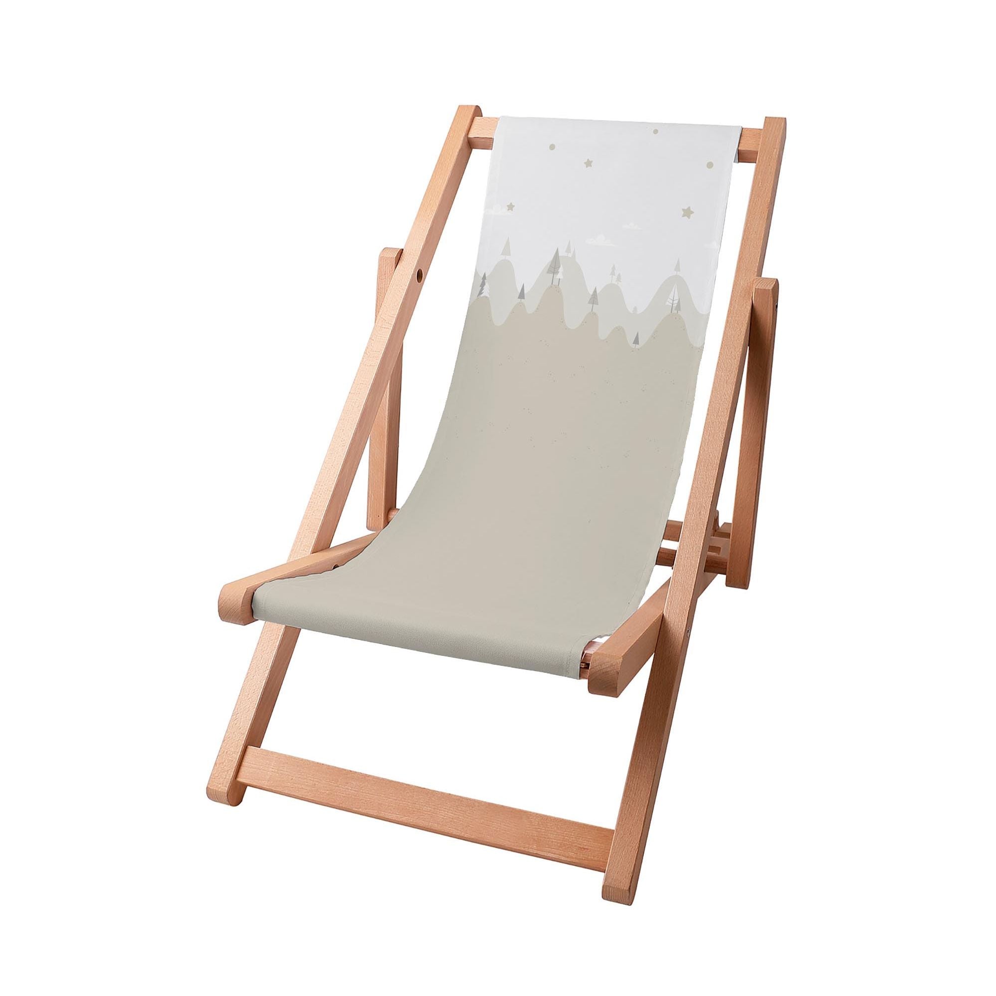 Wooden Deck Chair Beige Forest-S