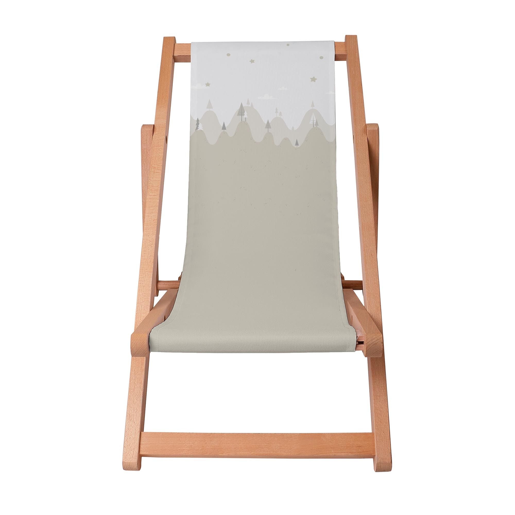 Wooden Deck Chair Beige Forest-S