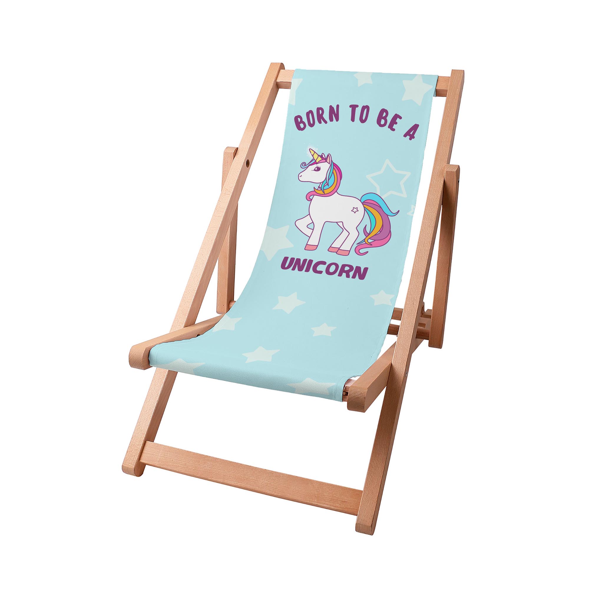 Dřevěné lehátko Born to be a unicorn-S