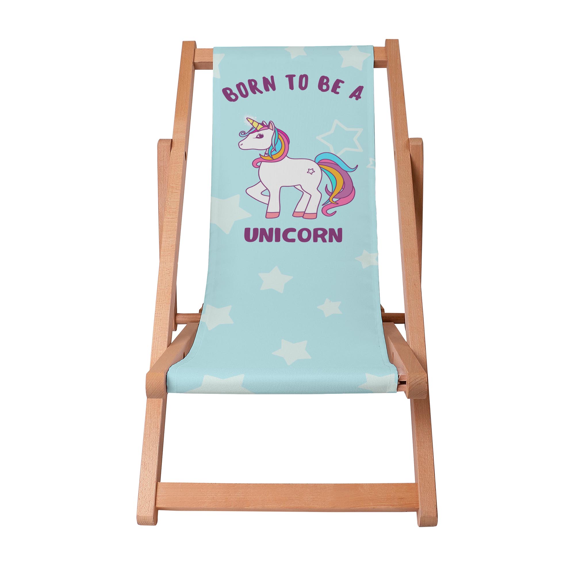 Dřevěné lehátko Born to be a unicorn-S