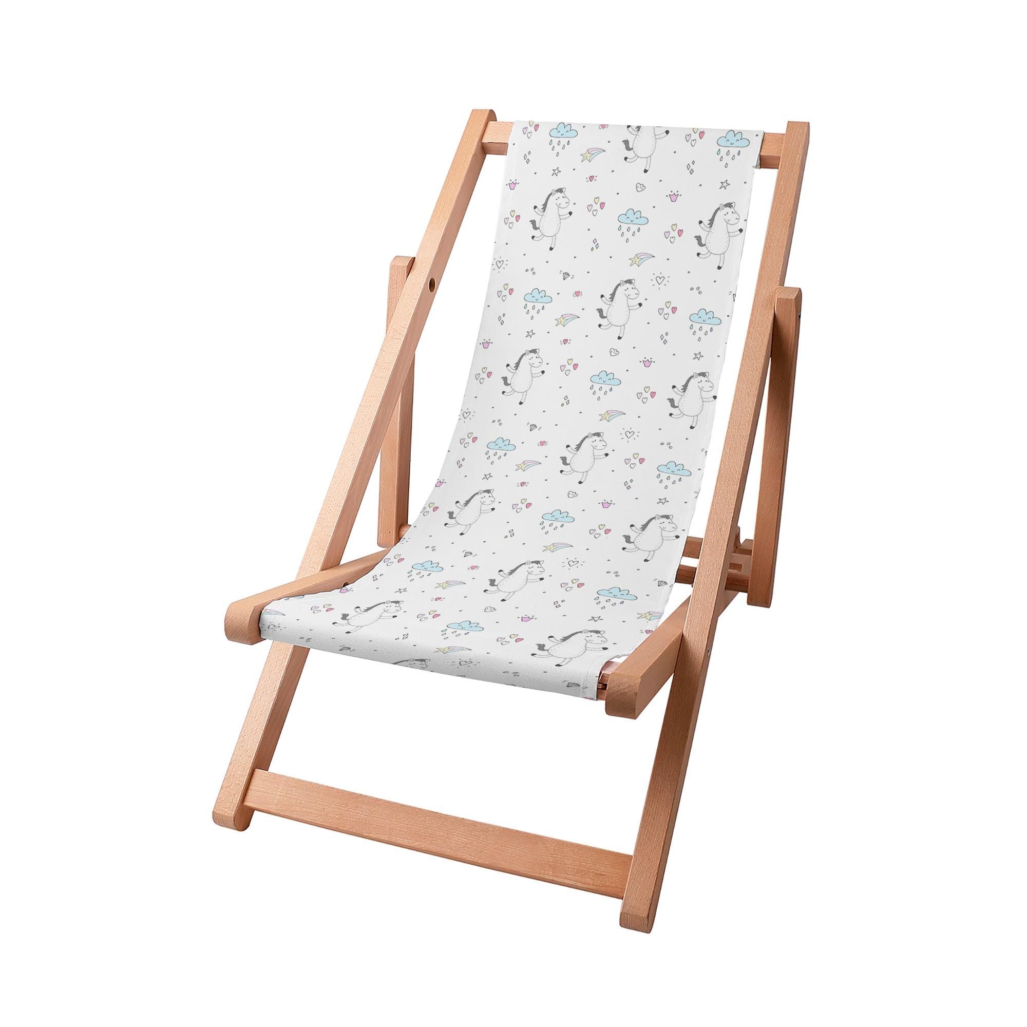 Wooden deck chair Dancing Ponies-S