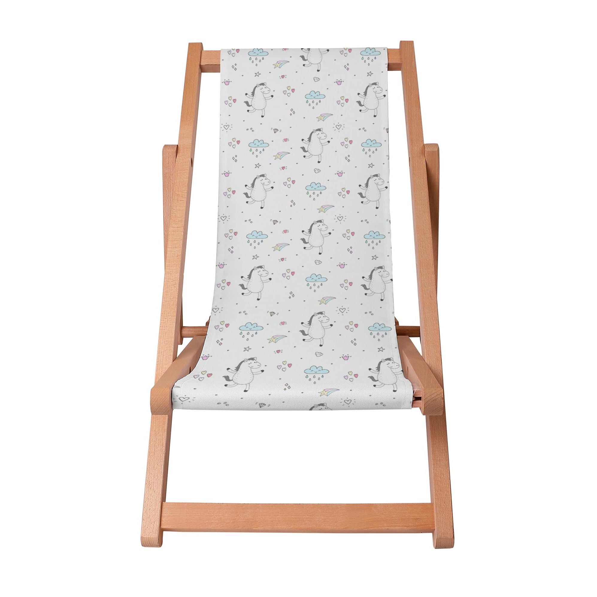 Wooden deck chair Dancing Ponies-S