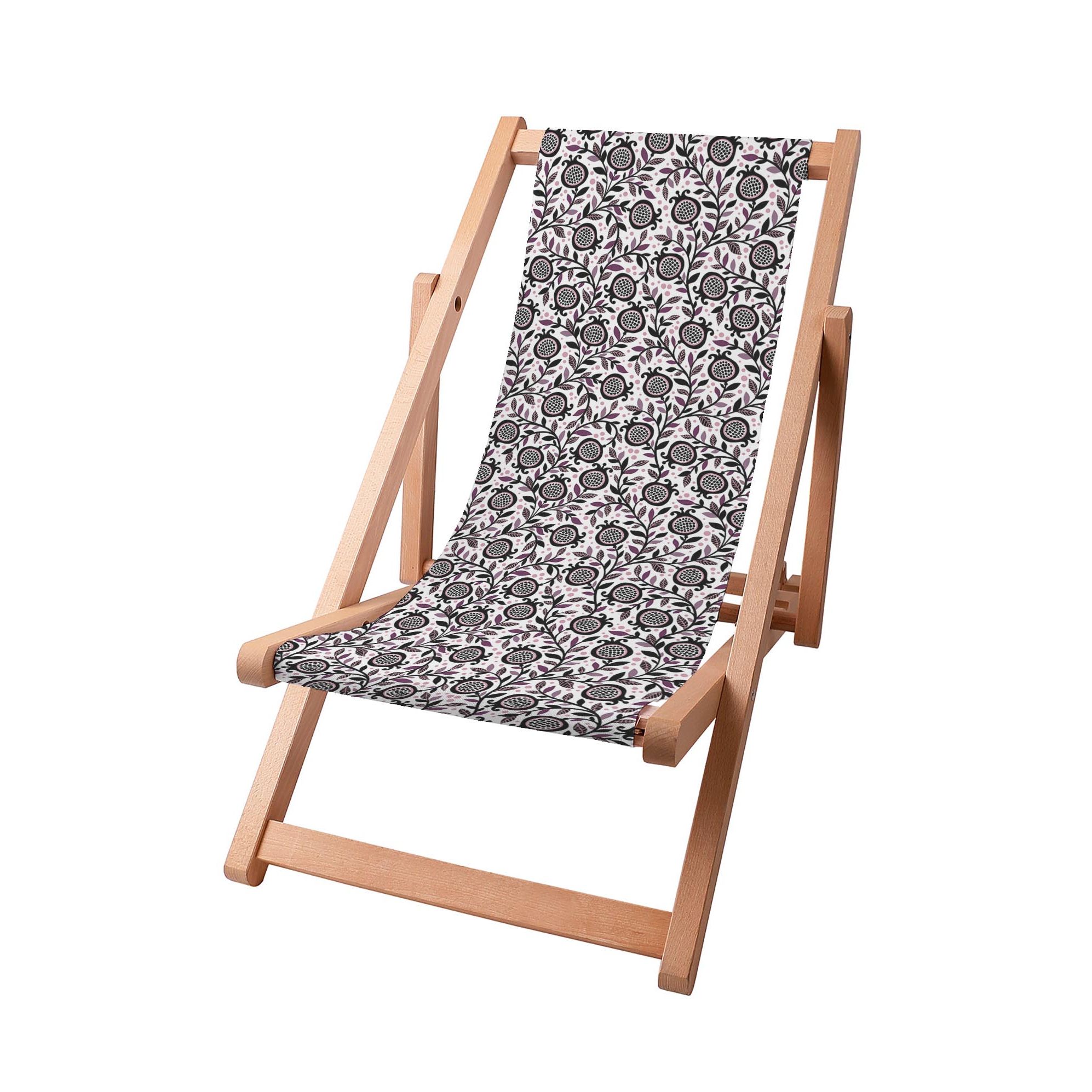 Wooden Deck Chair Flower Buds
