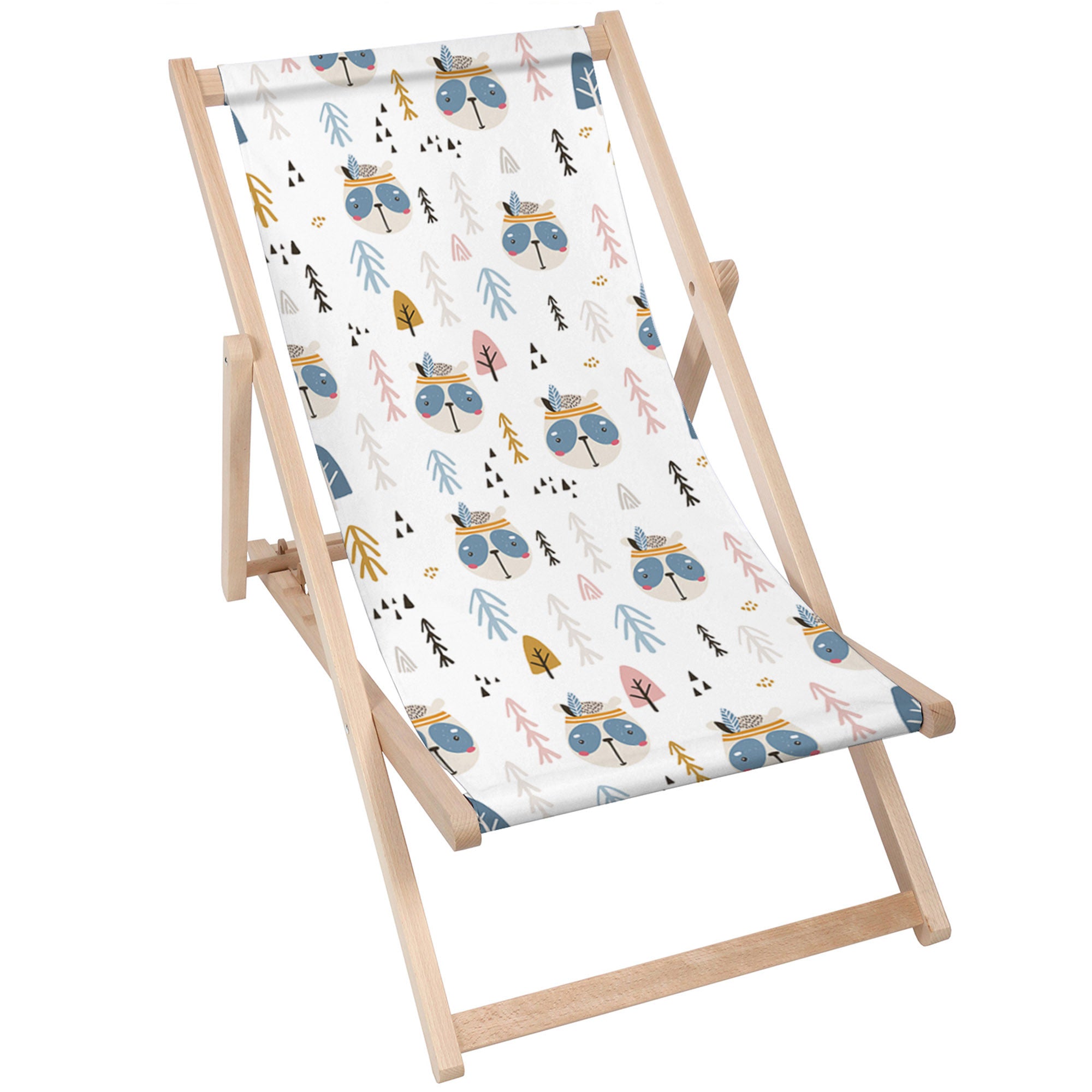 Holzliegestuhl Bär Indianer-M