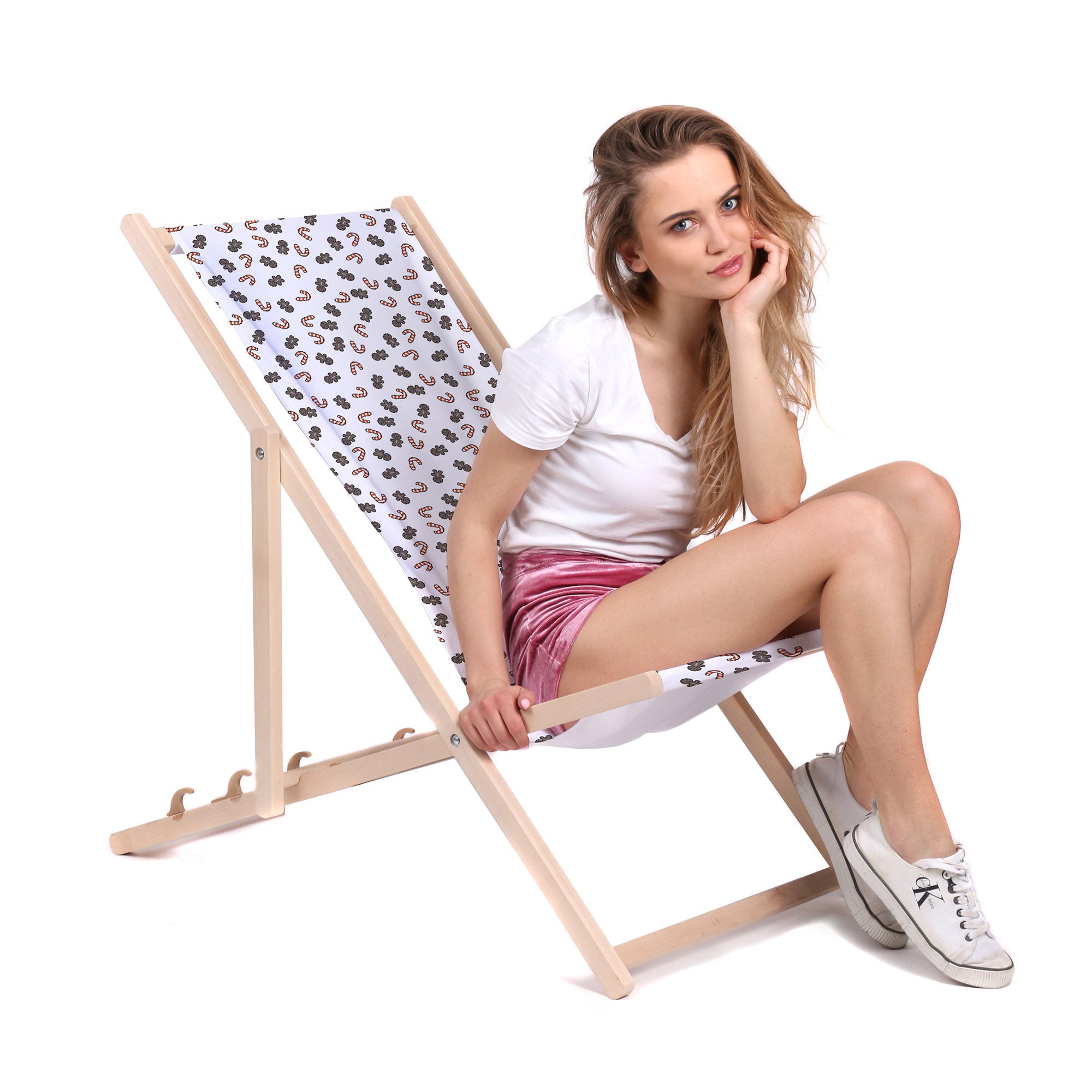 Wooden Deck Chair Gingerbread-M