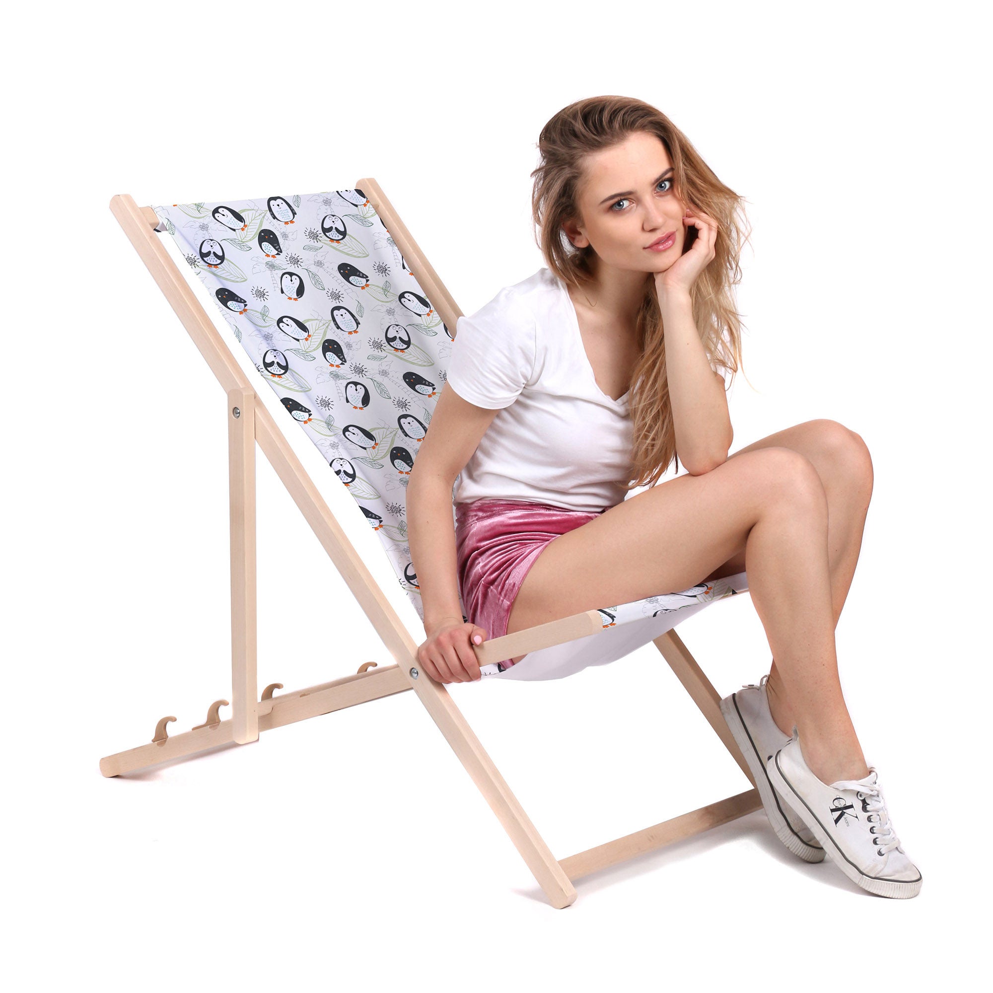 Wooden Deck Chair Puffin-M