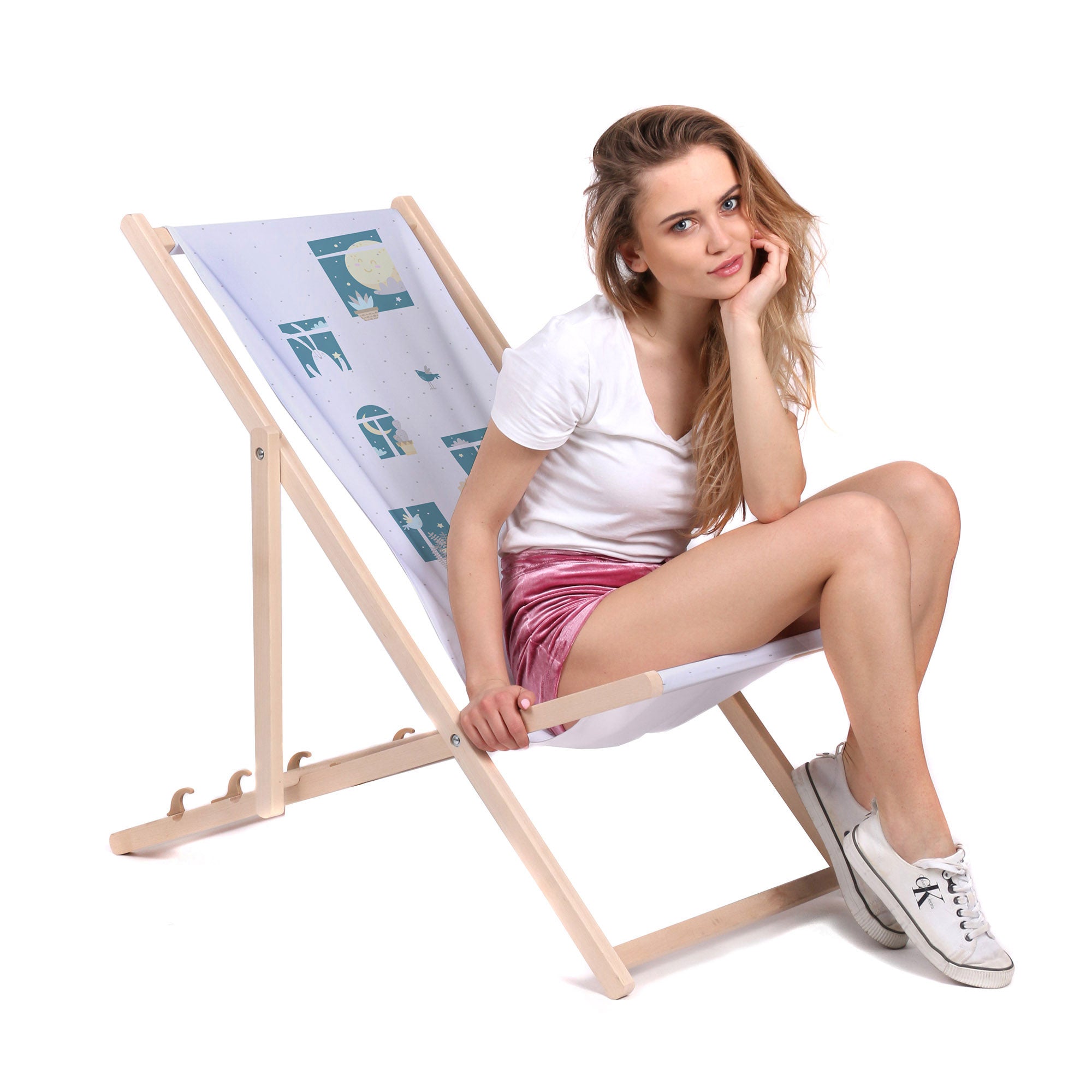 Wooden Deck Chair Windows-M