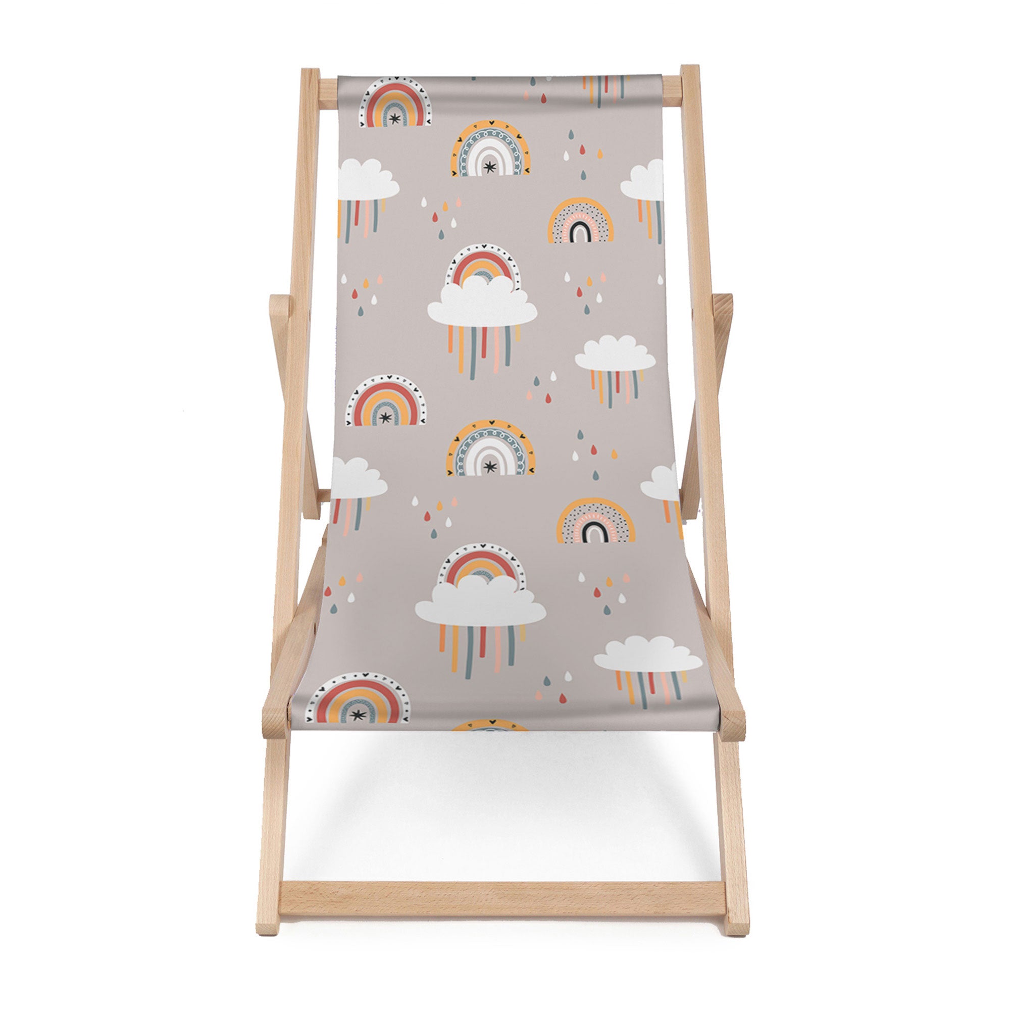 Dřevěné lehátko Beige Rainbow-M