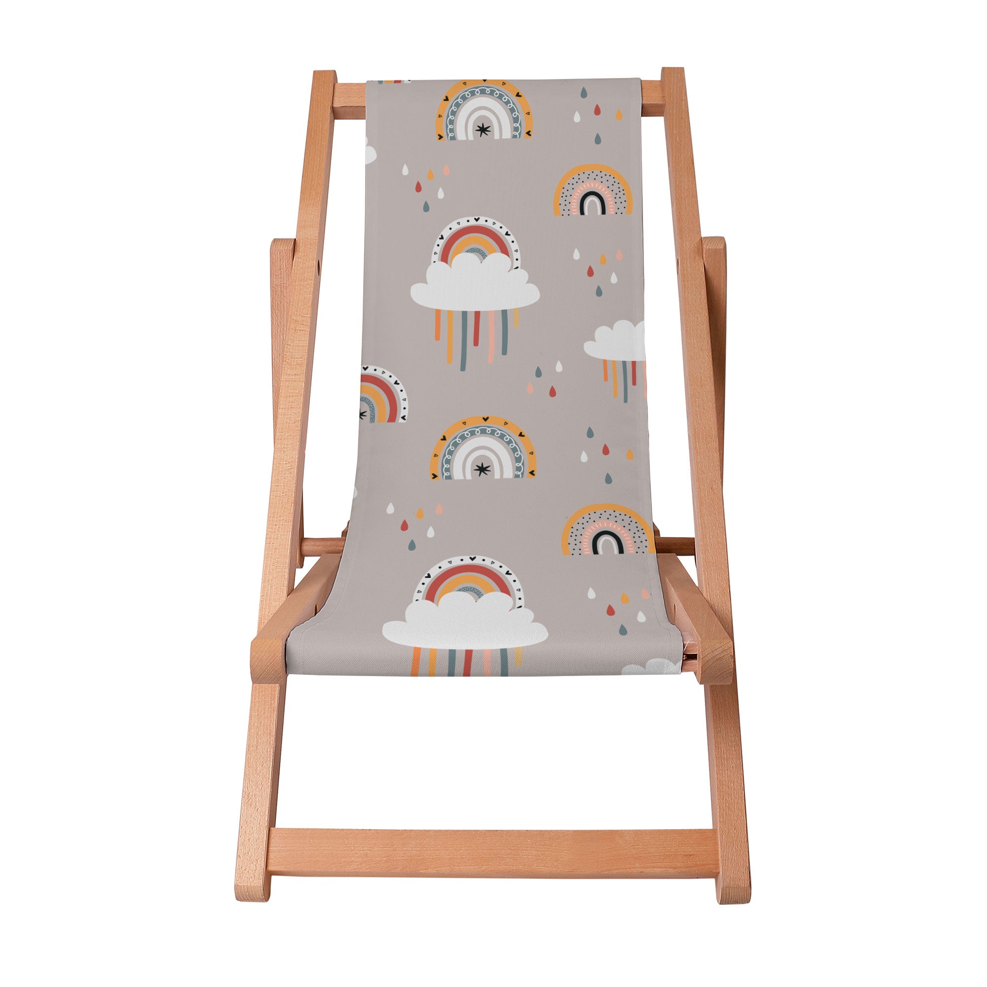 Dřevěné lehátko Beige Rainbow-S