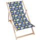 Wooden Deck Chair Blue Planes-M