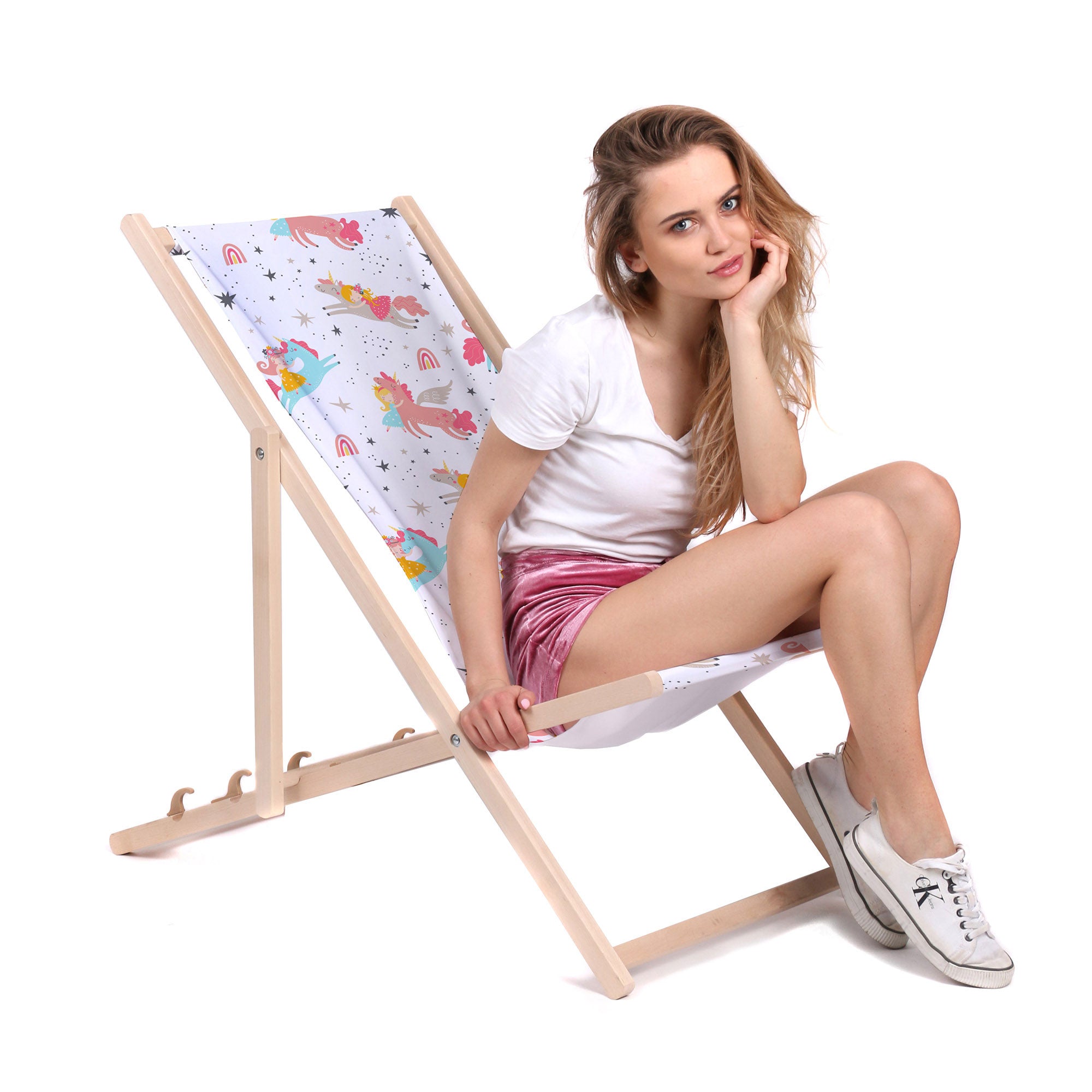Dřevěné lehátko Unicorn Princess-M