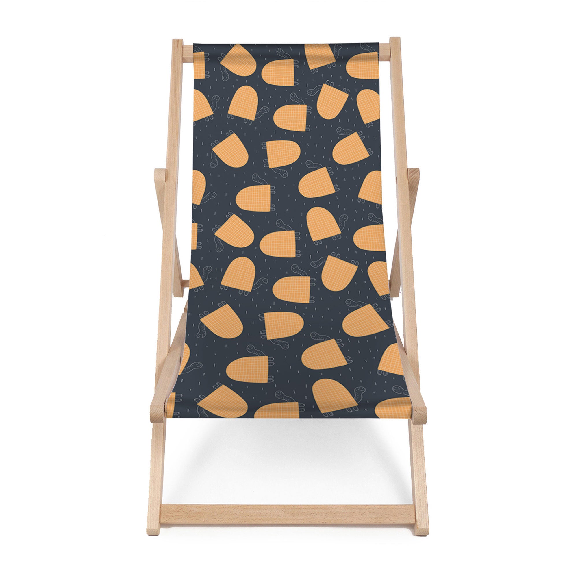 Wooden Deck Chair Chilling Turtles-M