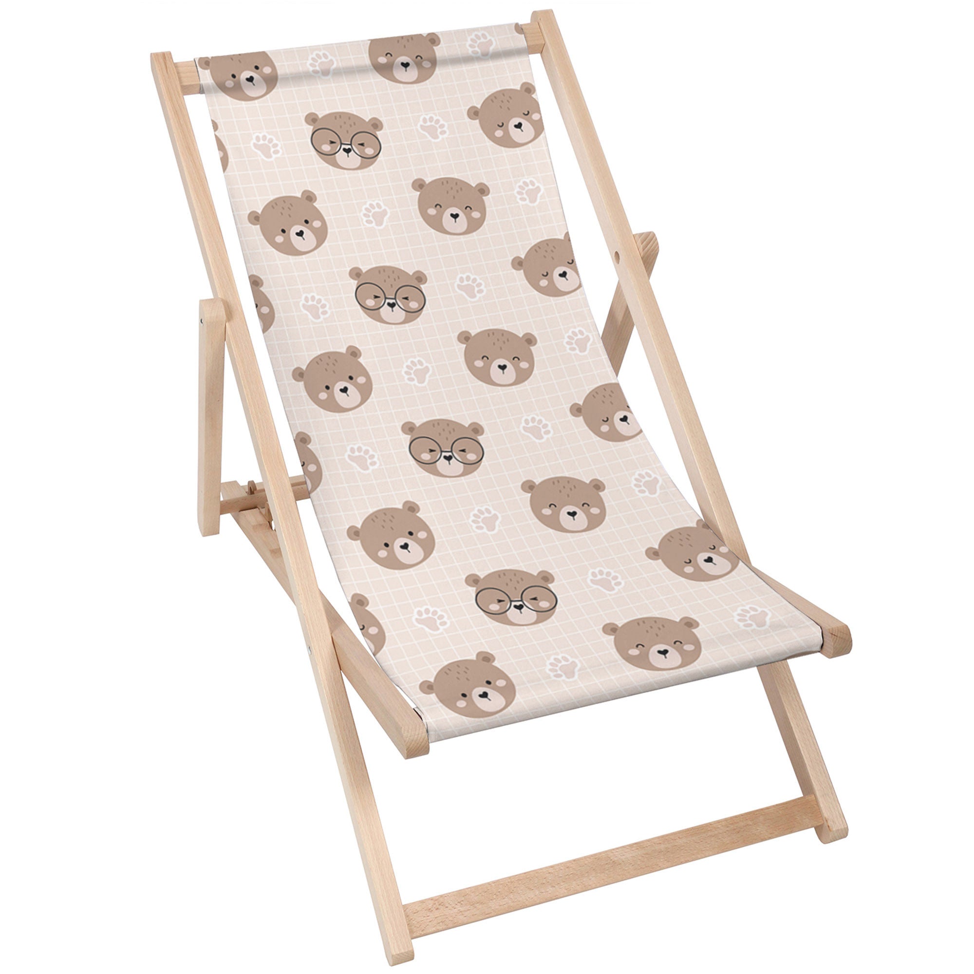 Dřevěné lehátko Cute Bear-M