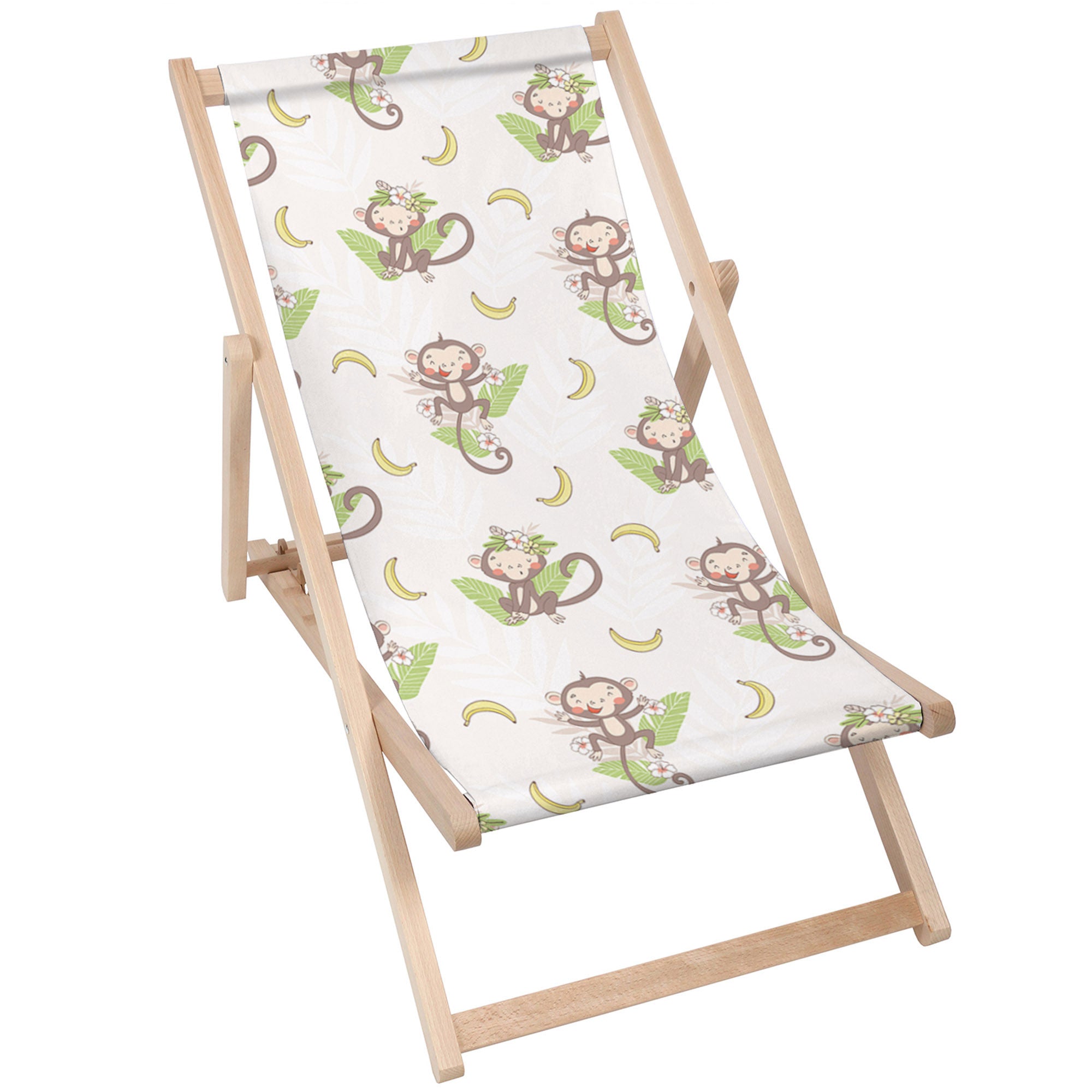 Holzliegestuhl Funny Monkeys-M