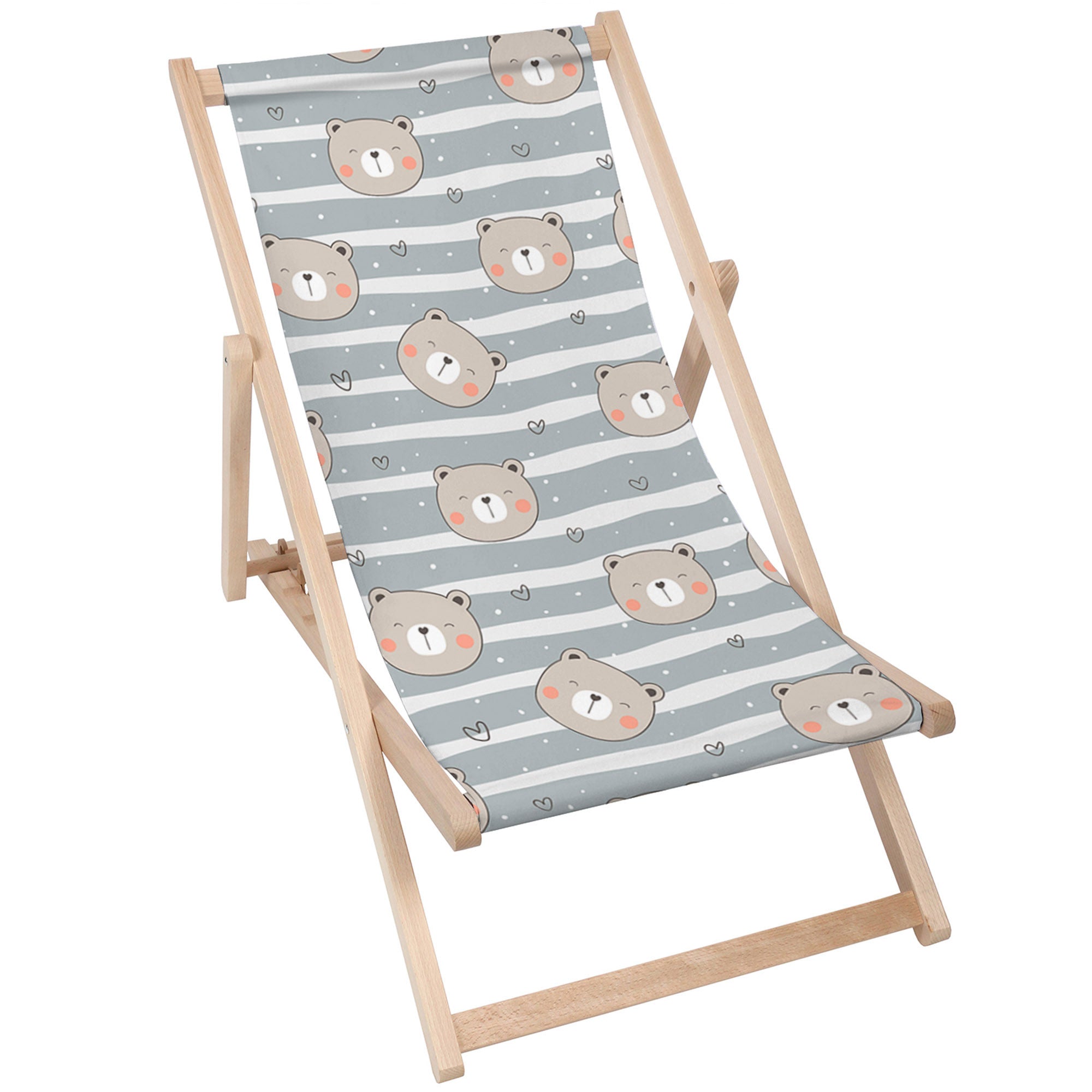 Dřevěné lehátko Happy Bear-M