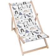 Wooden Deck Chair Pastel Kids Dinosaur-M