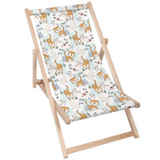 Wooden Deck Chair Playing Tiger-M