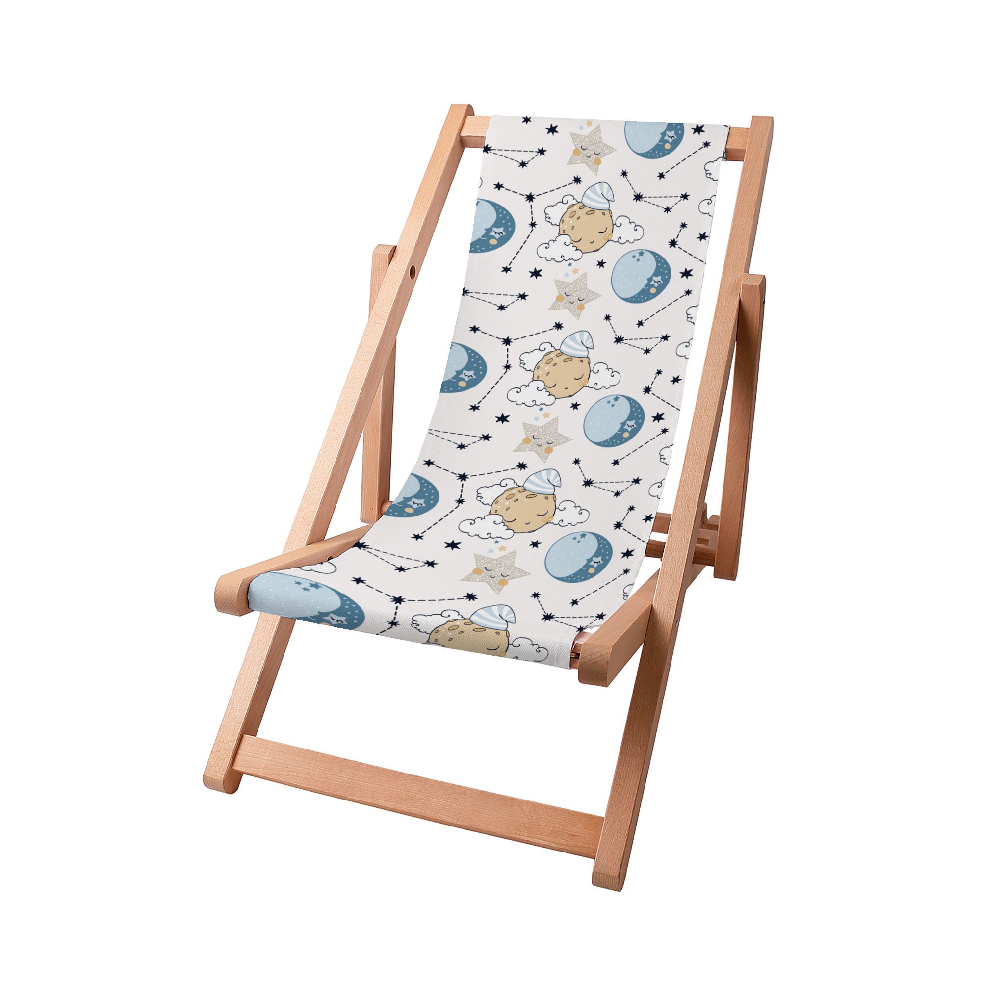 Wooden Deck Chair Sleeping Moon-S