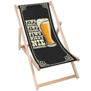 Dřevěné lehátko Pivo neuškodí