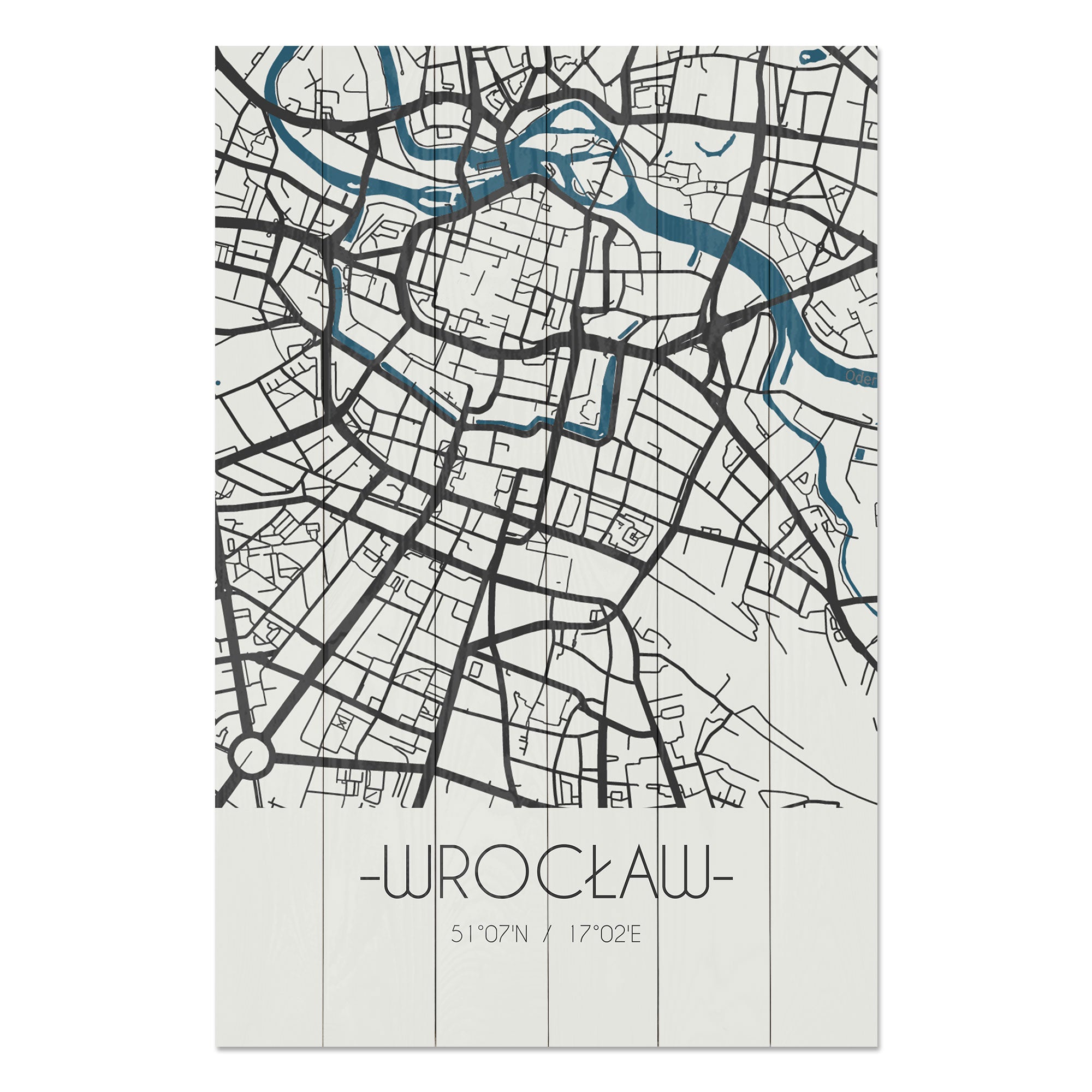 Obraz Wood Wrocław-50x70 cm