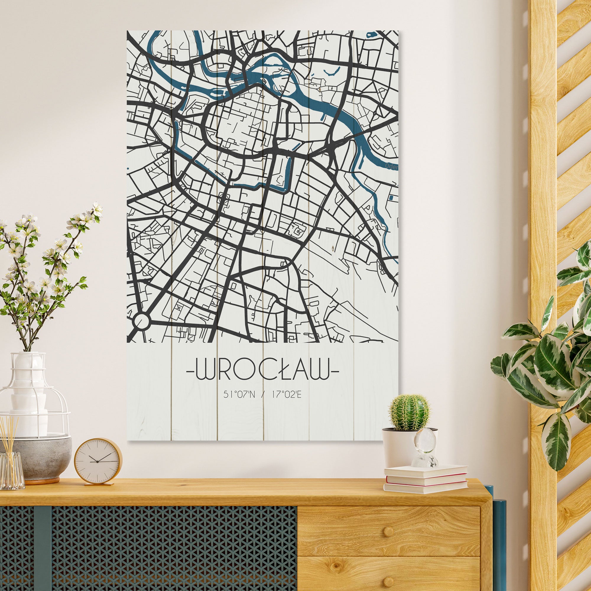 Obraz Wood Wrocław-50x70 cm