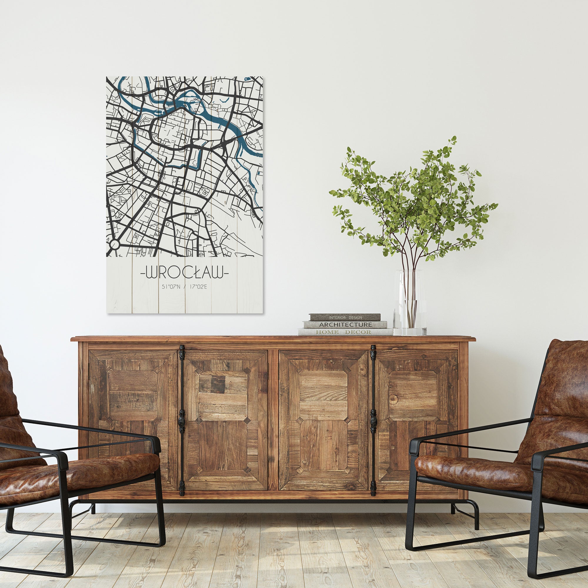 Obraz Wood Wrocław-50x70 cm