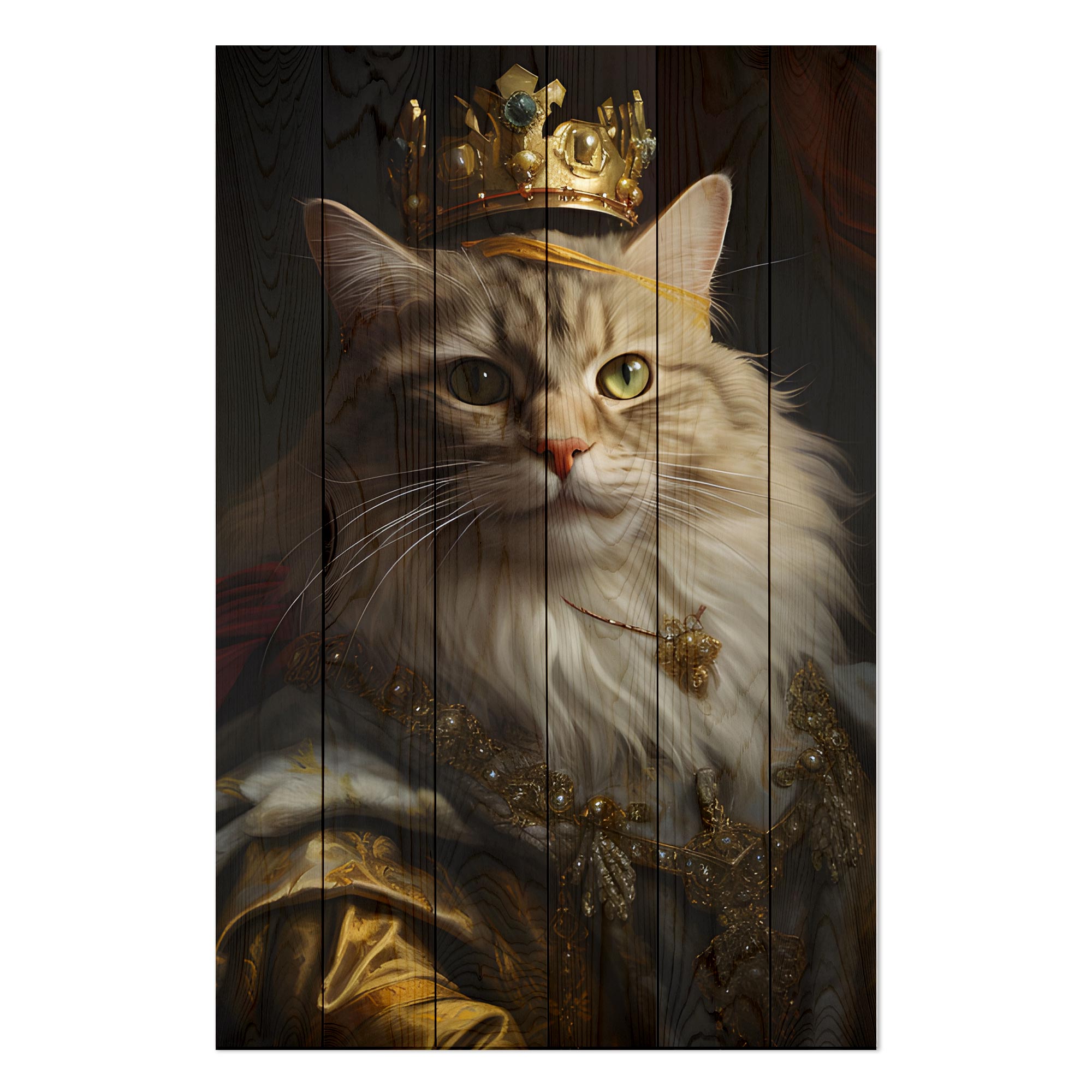 Obraz Wood Who is the King-50x70 cm