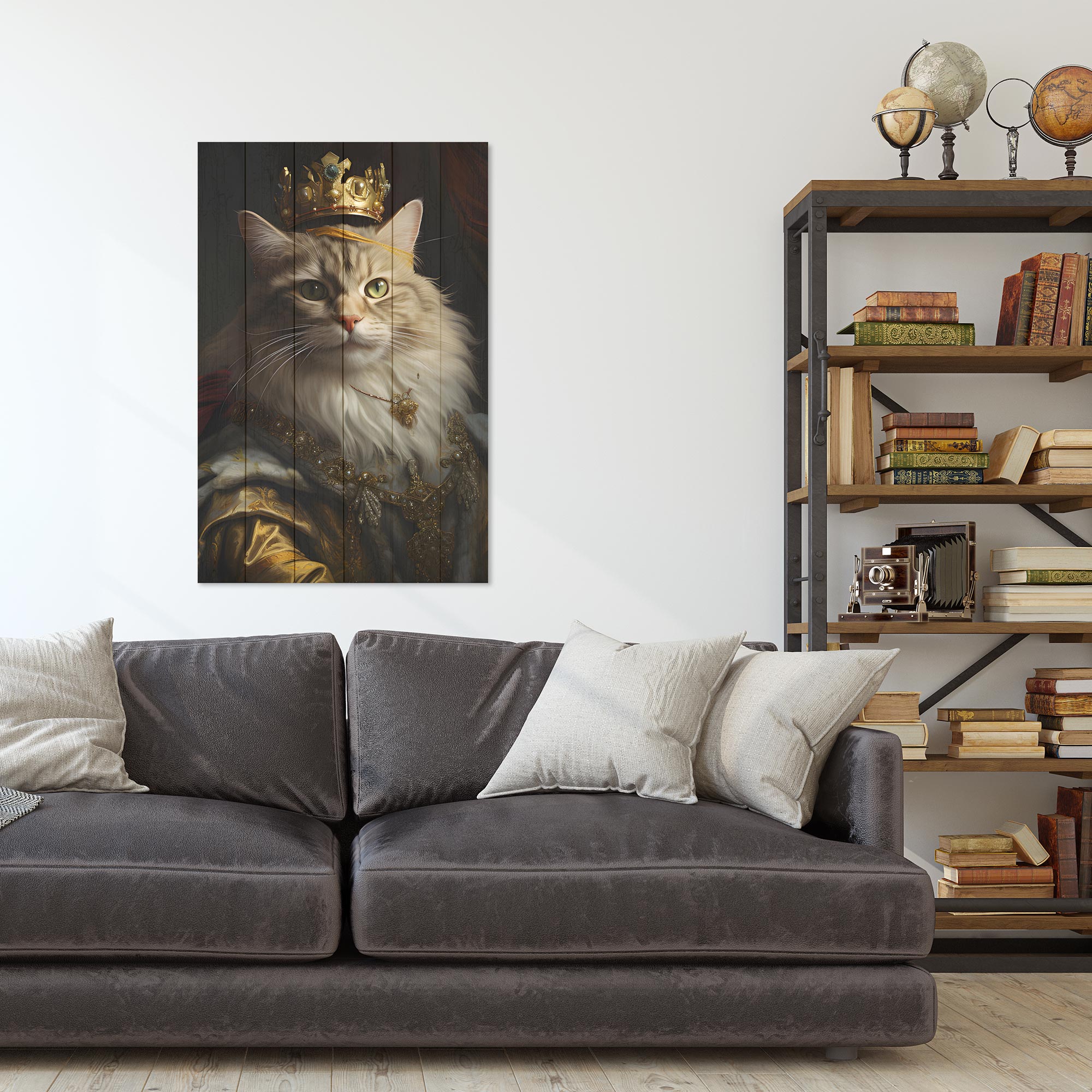 Obraz Wood Who is the King-30x40 cm