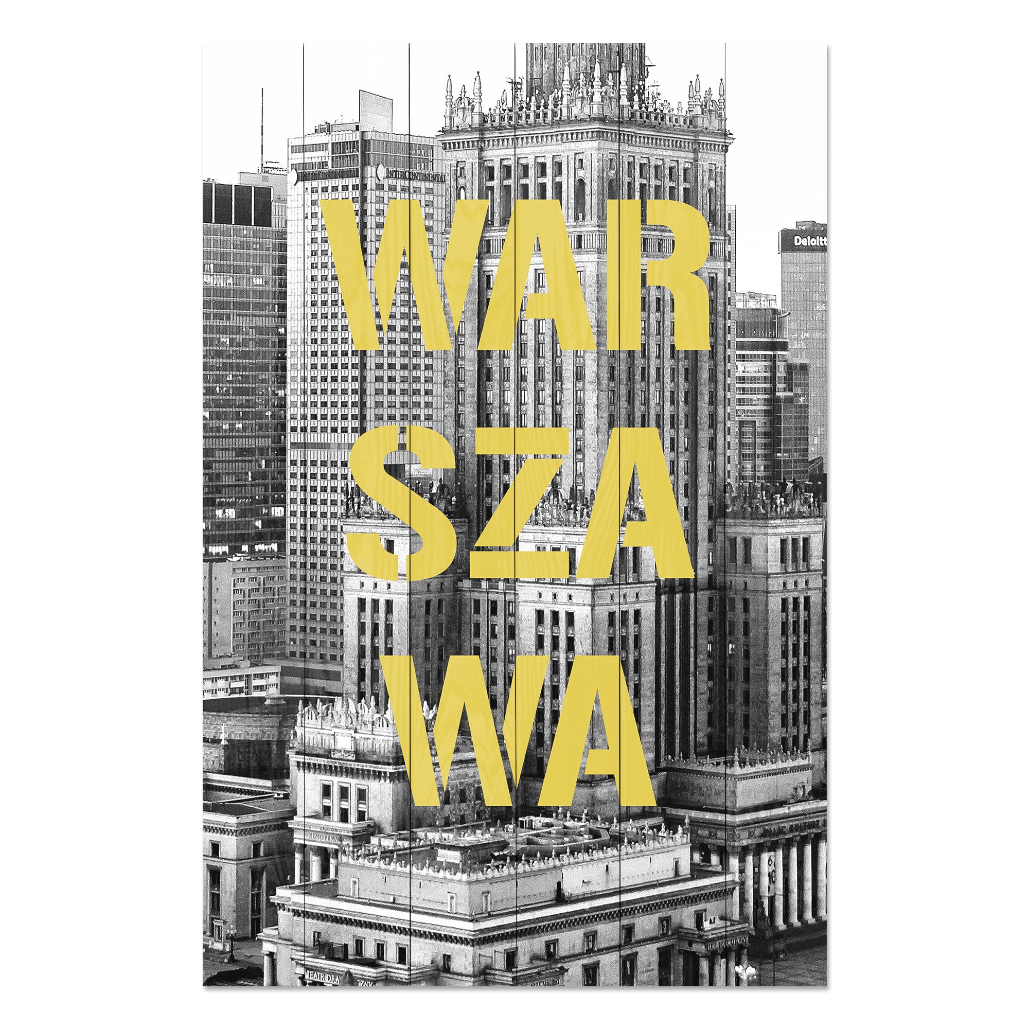 Obraz Wood Warszawa B&W-50x70 cm