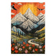 Obraz Wood Vintage Mountain-50x70 cm